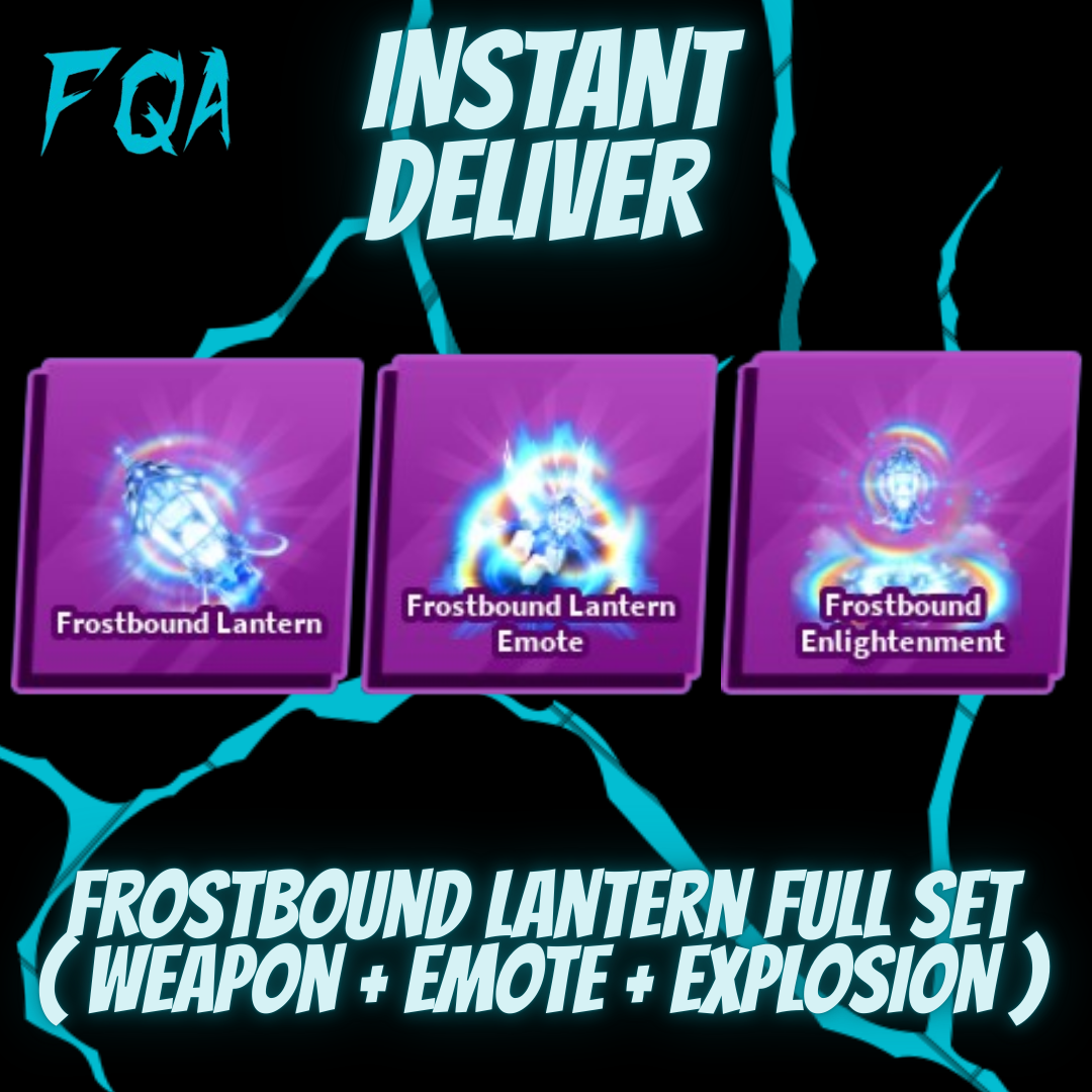 [ Blade Ball ] Frostbound Lantern Full Set ( Weapon + Emote + Explosion )