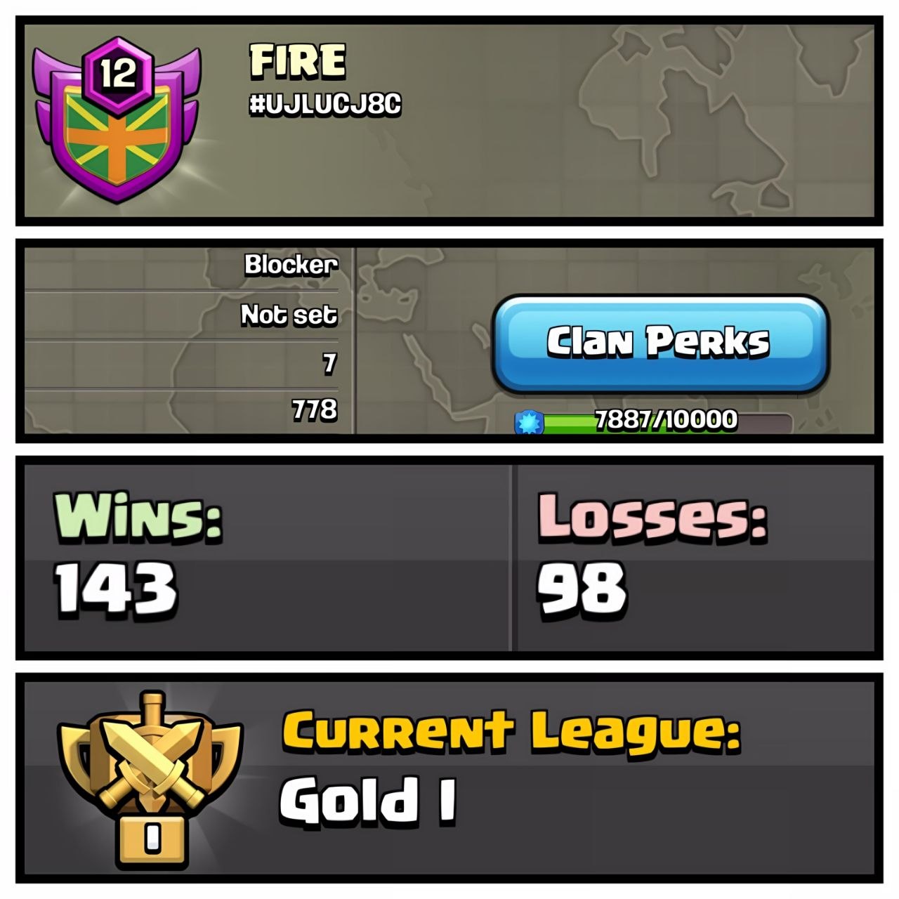 LVL 12🚀 || FIRE || WARLOG 143-98 ☠️❣️ || CC-8 || GOLD 1 🥇 PURE ENG NAME