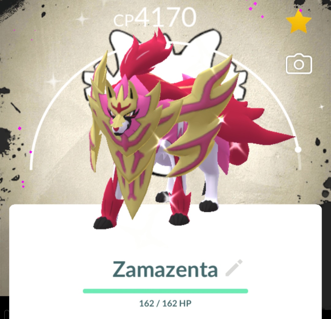 Trade || Crowned Shield Shiny ZAMAZENTA With GO FEST BACKGROUND | Stardust required: 20K or 1M