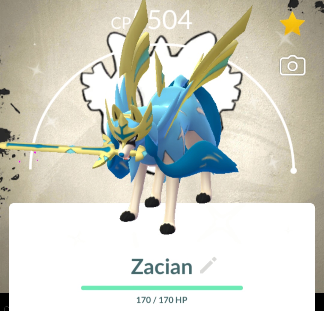 Trade || Crowned Sword Shiny ZACIAN With GO FEST BACKGROUND | Stardust required: 20K or 1M