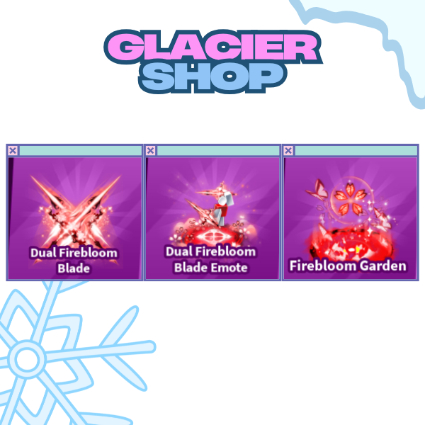 Dual Firebloom Blade + Explosion + Emote ( Limited Set )