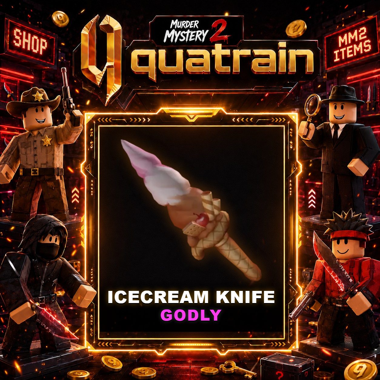 🔪🩸 Icecream Knife 🩸🔪 Godly | Murder Mystery 2 👥