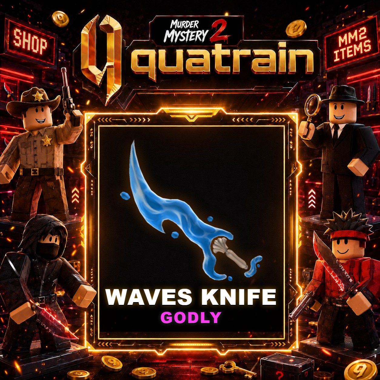 🔪🩸 Waves Knife 🩸🔪 Godly | Murder Mystery 2 👥