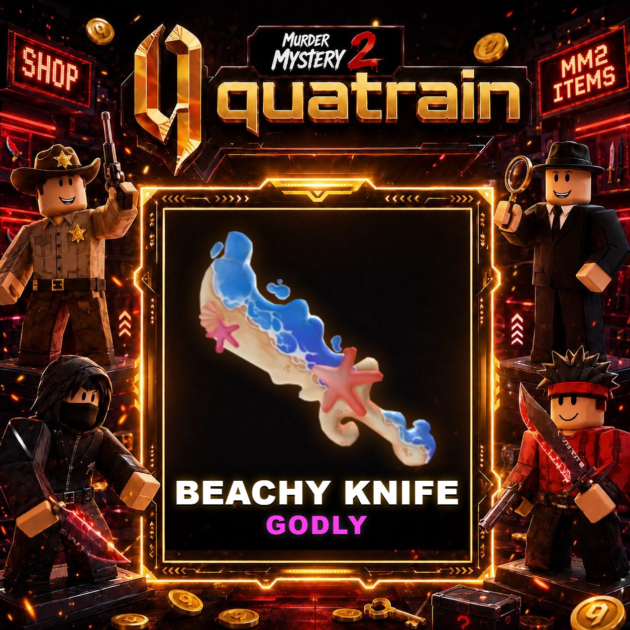 🔪🩸 Beachy Knife 🩸🔪 Godly | Murder Mystery 2 👥