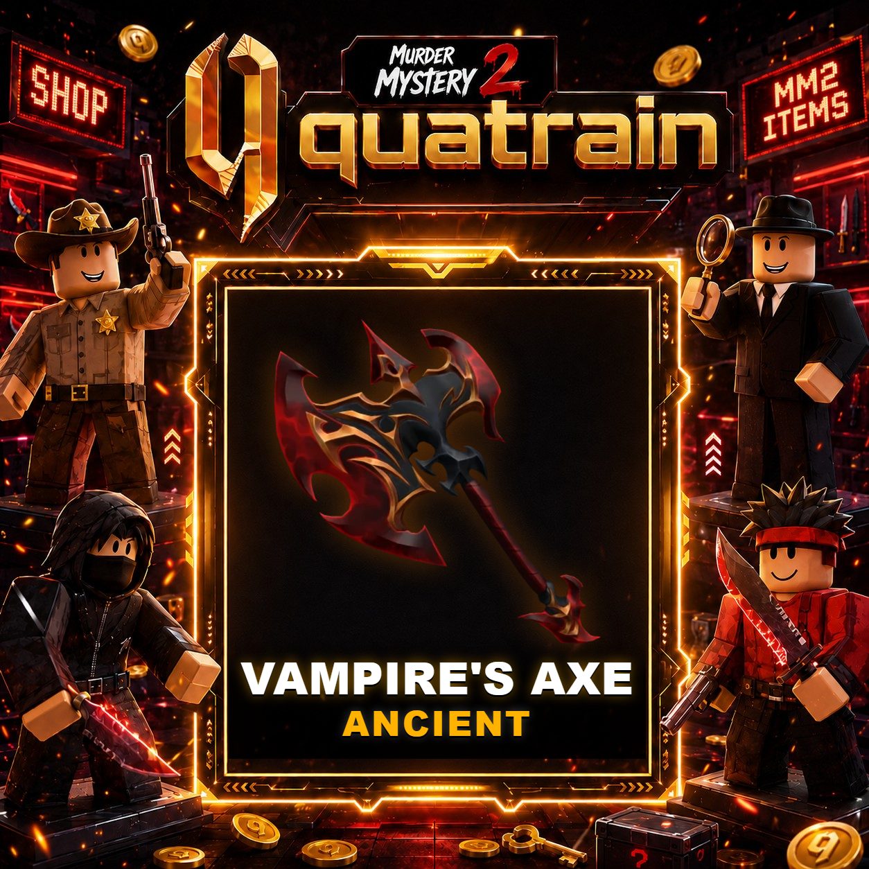 🔪🩸 Vampire's Axe / Vampire Axe 🩸🔪 Ancient | Murder Mystery 2 👥