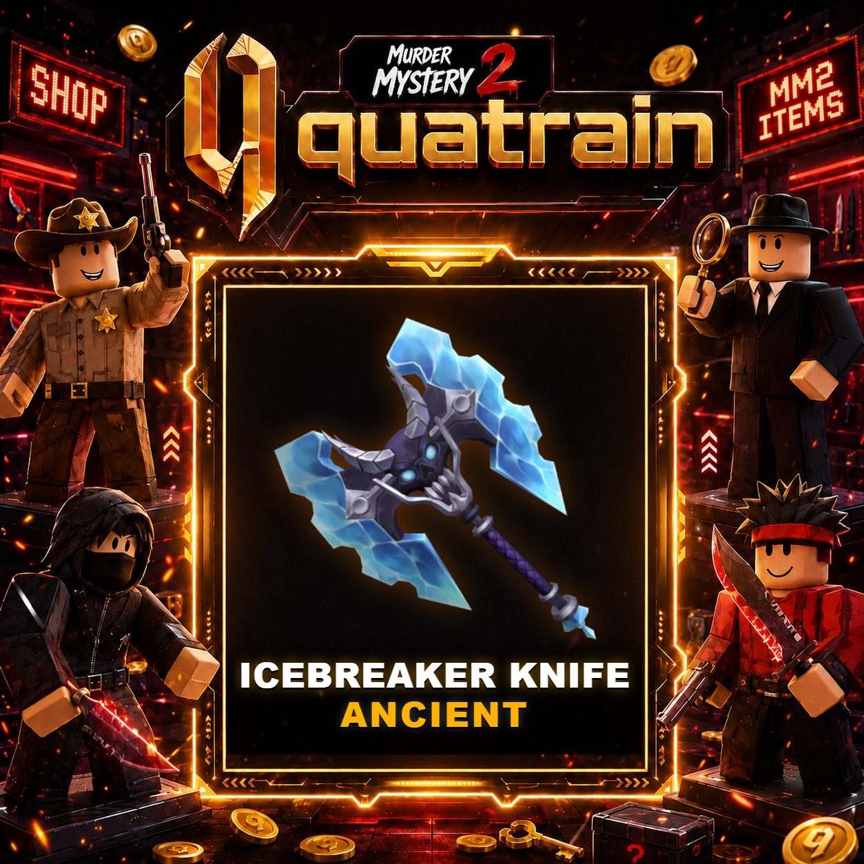 🔪🩸 Icebreaker Knife 🩸🔪 Ancient | Murder Mystery 2 👥