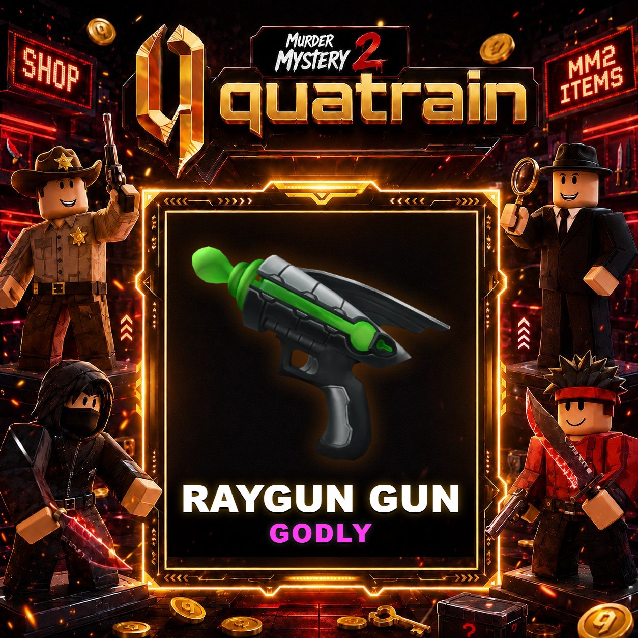 🔪🩸 Raygun Gun🩸🔪 Godly | Murder Mystery 2 👥