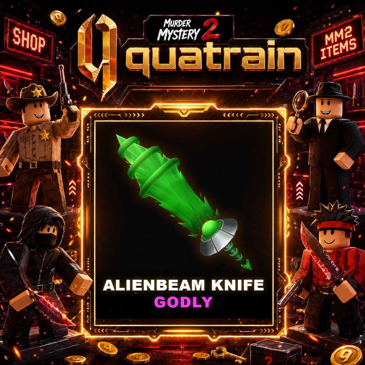 🔪🩸 Alienbeam Knife 🩸🔪 Godly | Murder Mystery 2 👥