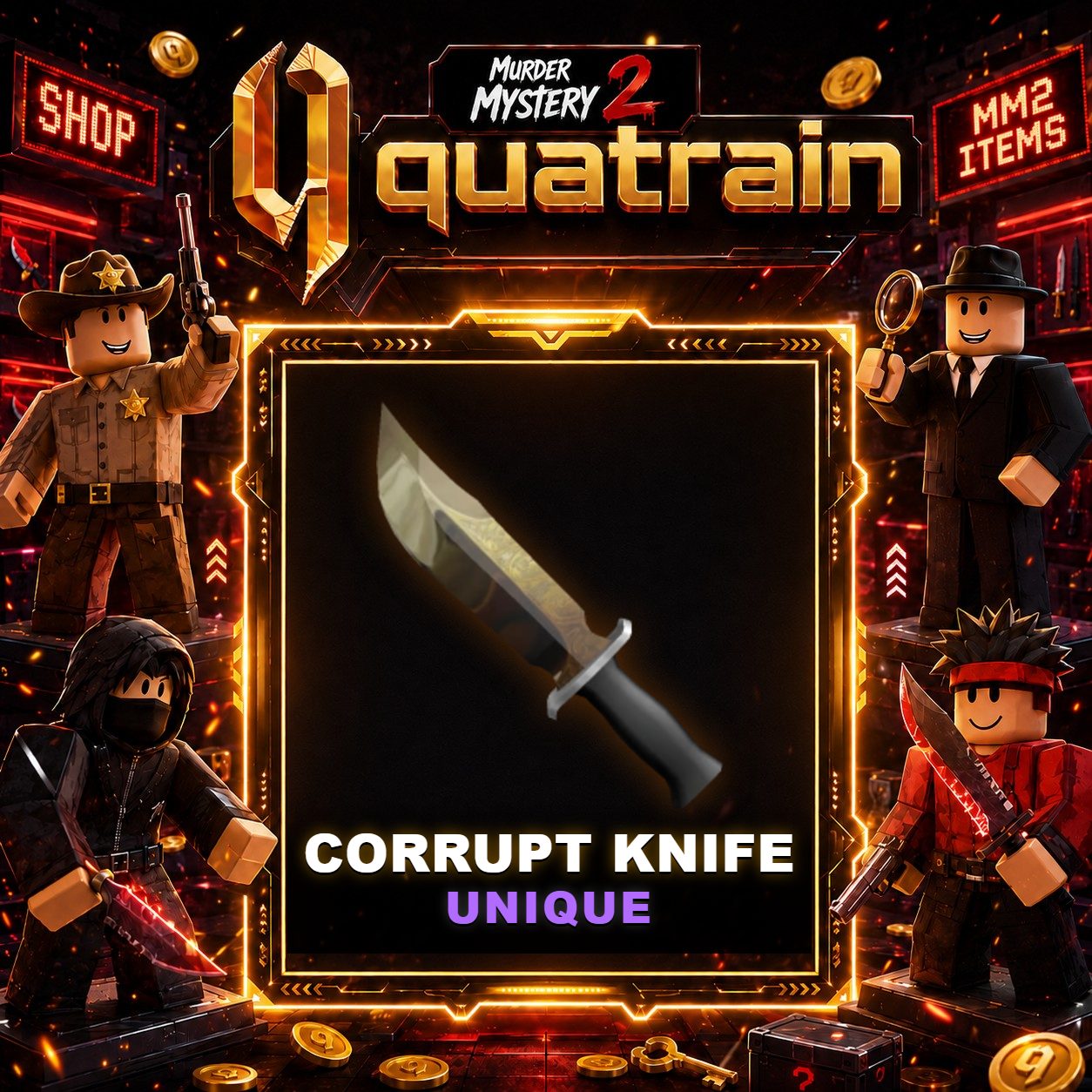 🔪🩸 Corrupt Knife 🩸🔪 Unique | Murder Mystery 2 👥