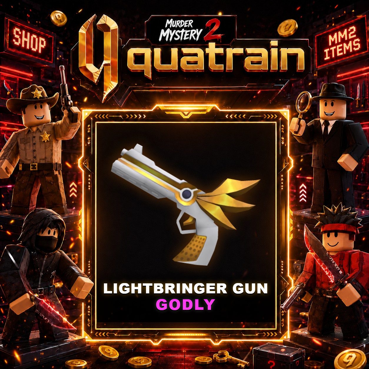 🔪🩸 Lightbringer Gun 🩸🔪 Godly | Murder Mystery 2 👥