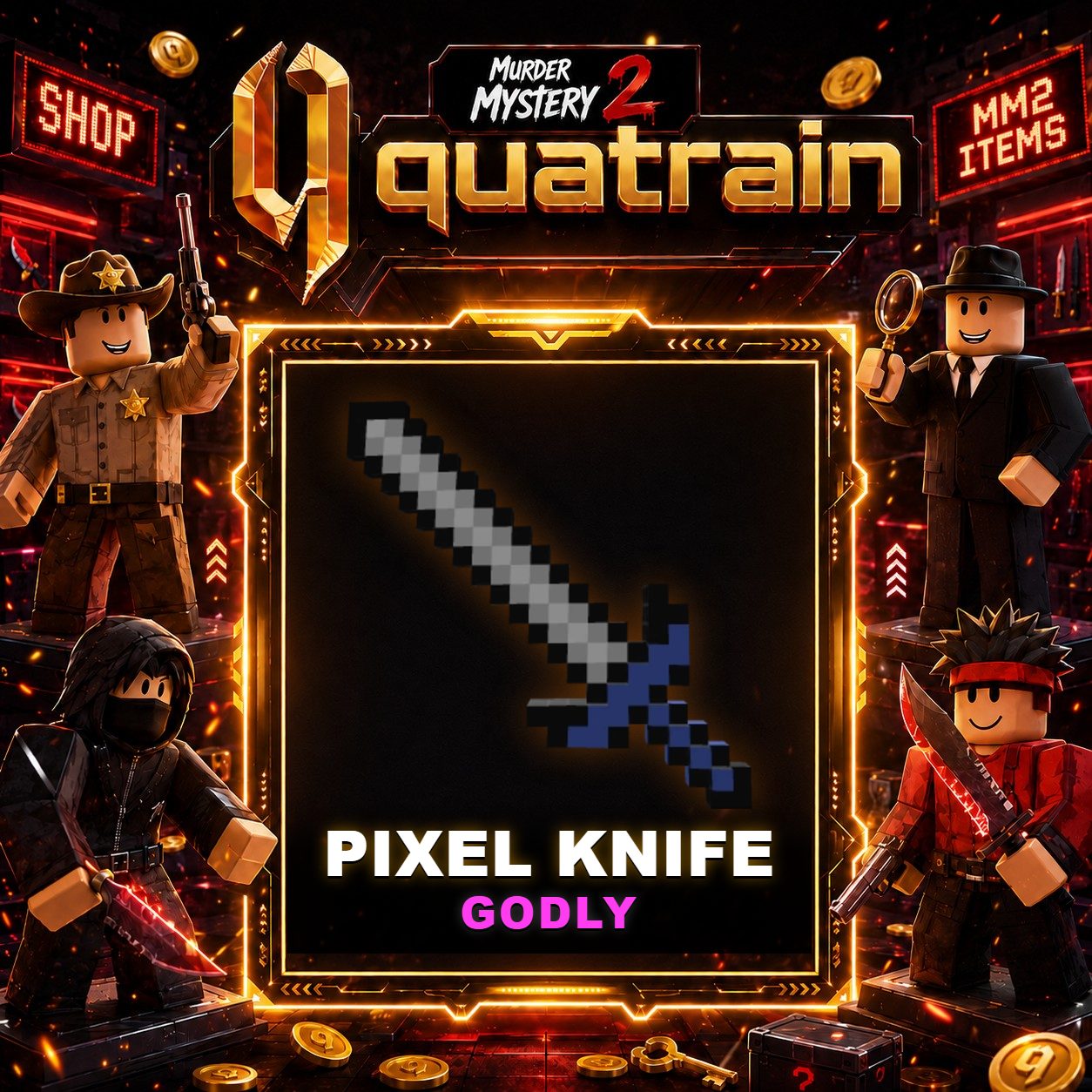 🔪🩸 Pixel Knife 🩸🔪 Godly | Murder Mystery 2 👥