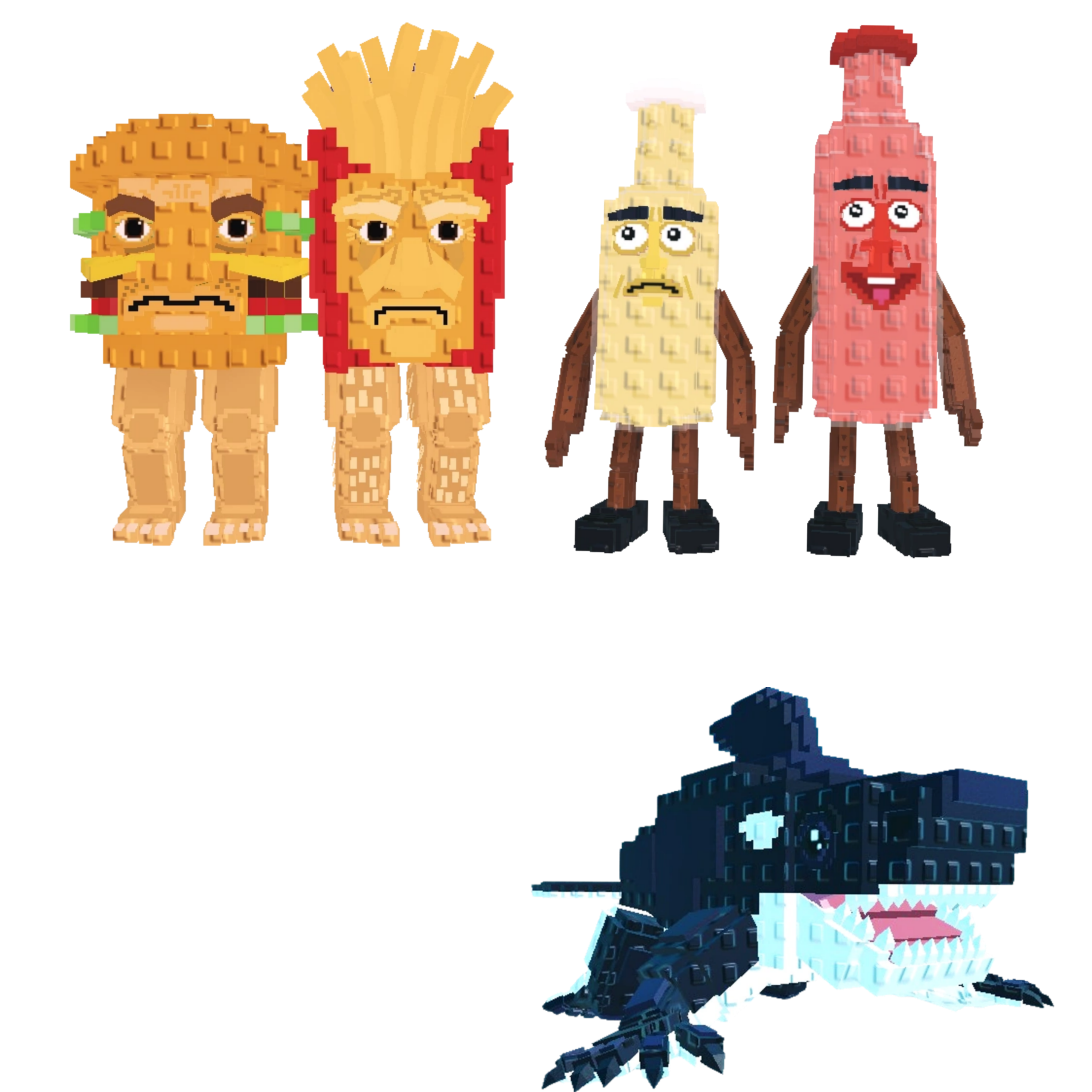 [BUNDLE] - 🧄 1x Burguro And Fryuro 🧄 1x Ketchuru And Musturu 🧄 1x Orcaledon