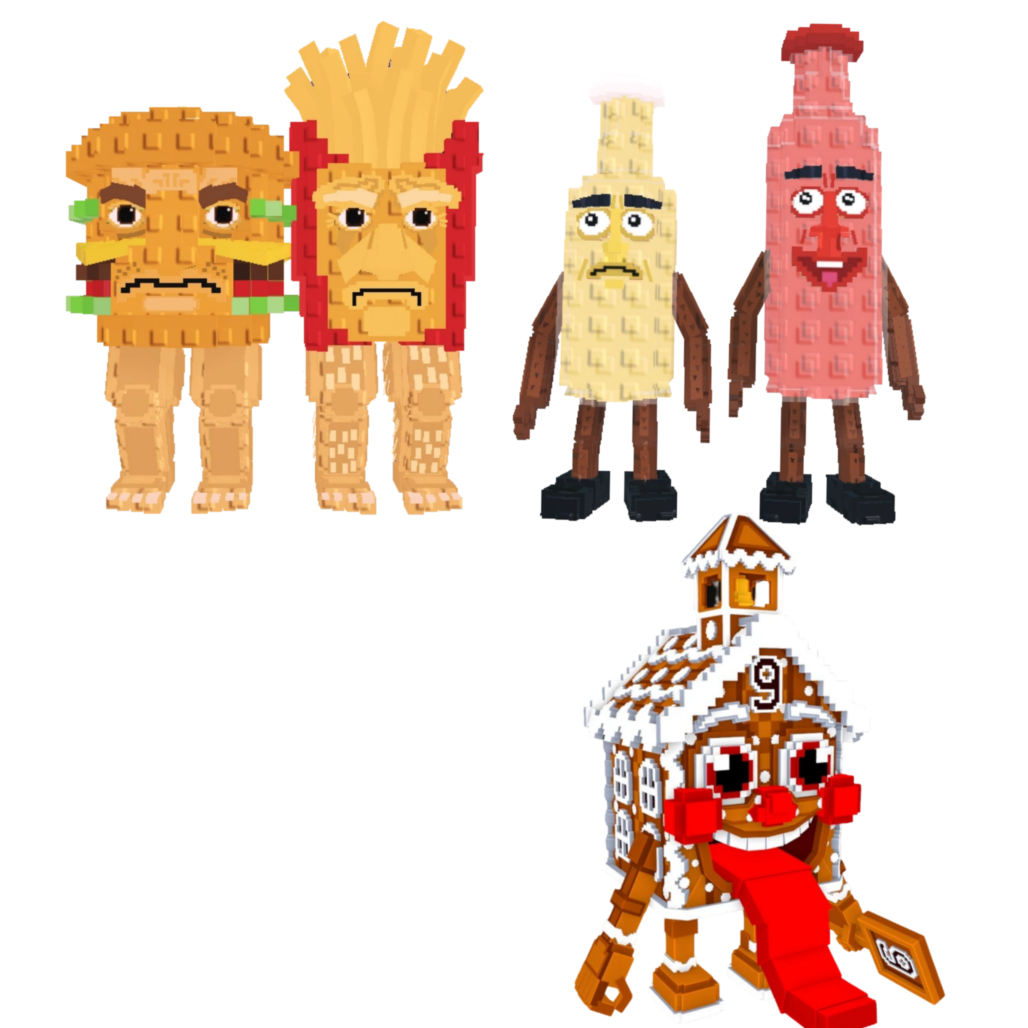 [BUNDLE] - 🥜 1x Burguro And Fryuro 🥜 1x Ketchuru And Musturu 🥜 1x La Ginger Sekolah