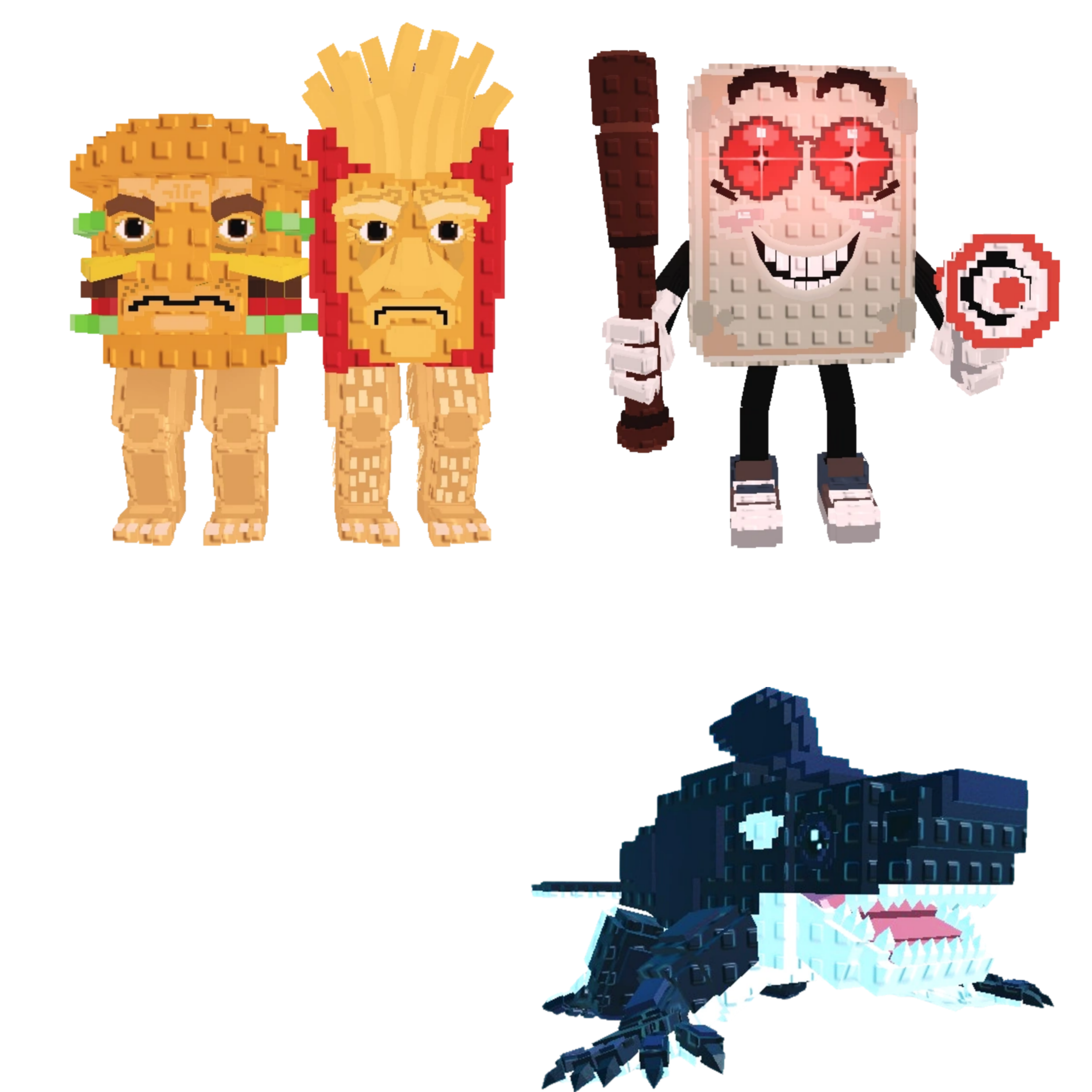 [BUNDLE] - 🍞 1x Burguro And Fryuro 🍞 1x Tang Tang Keletang 🍞 1x Orcaledon