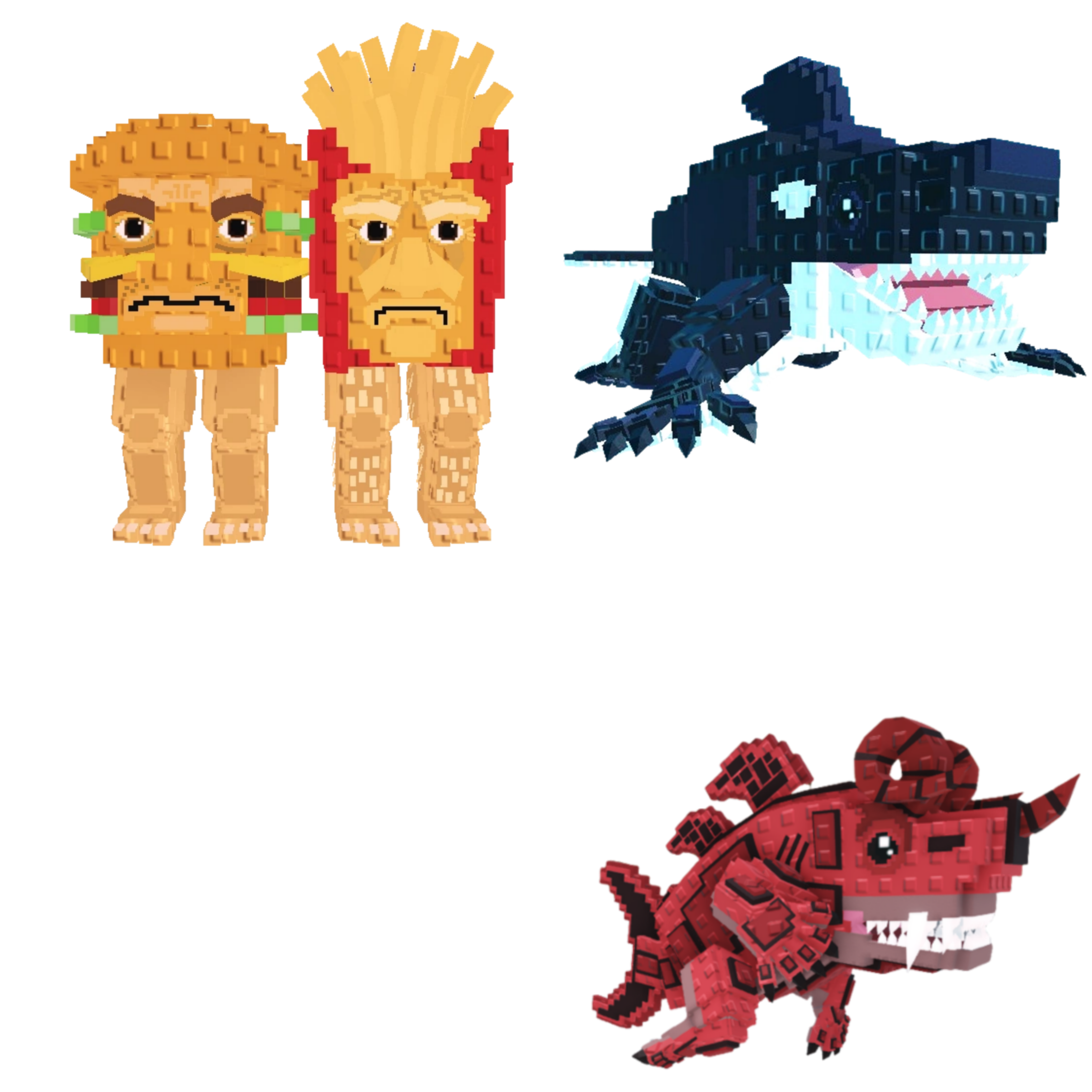 [BUNDLE] - 🥖 1x Burguro And Fryuro 🥖 1x Orcaledon 🥖 1x Eviledon