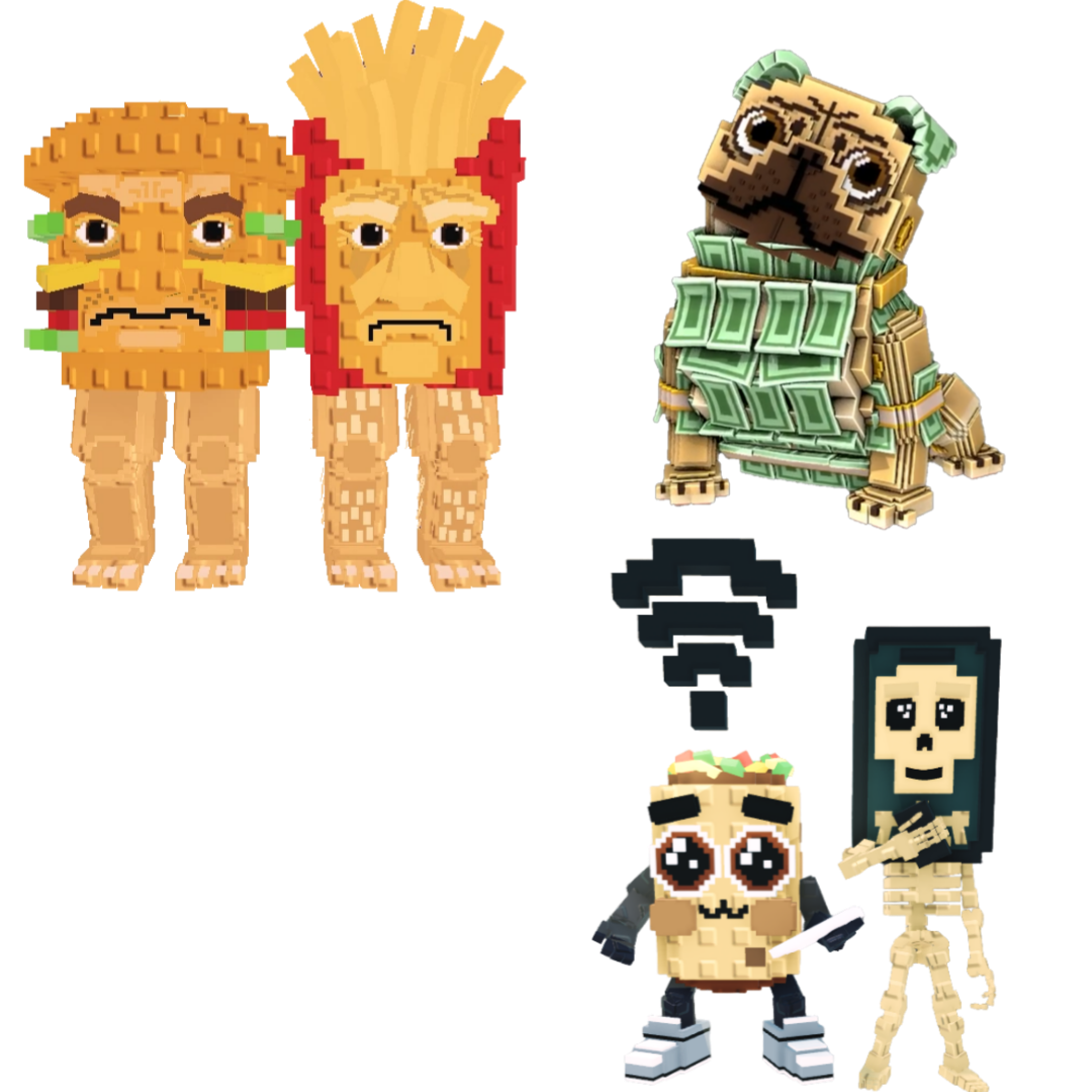 [BUNDLE] - 🍘 1x Burguro And Fryuro 🍘 1x Money Money Puggy 🍘 1x Los Mobilis