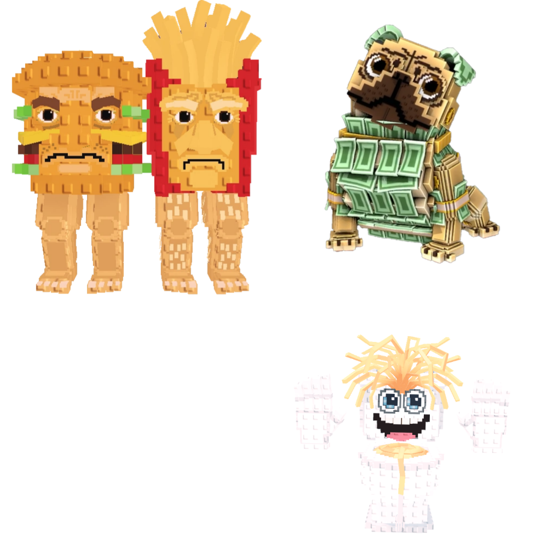 [BUNDLE] - 🍜 1x Burguro And Fryuro 🍜 1x Money Money Puggy 🍜 1x Spaghetti Tualetti