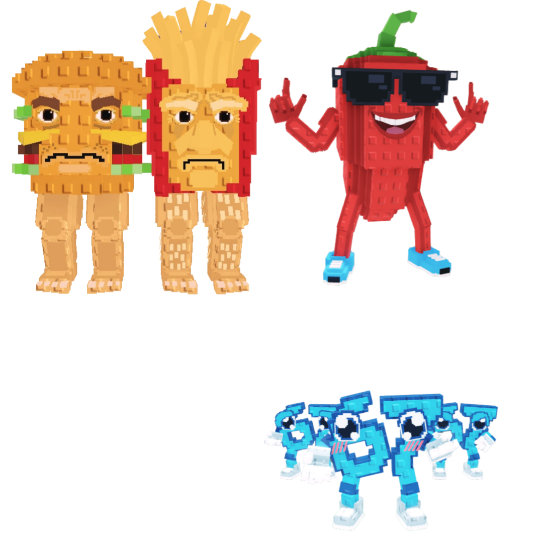 [BUNDLE] - 🍢 1x Burguro And Fryuro 🍢 1x Chillin Chil 🍢 1x Los 67 (Six Seven)