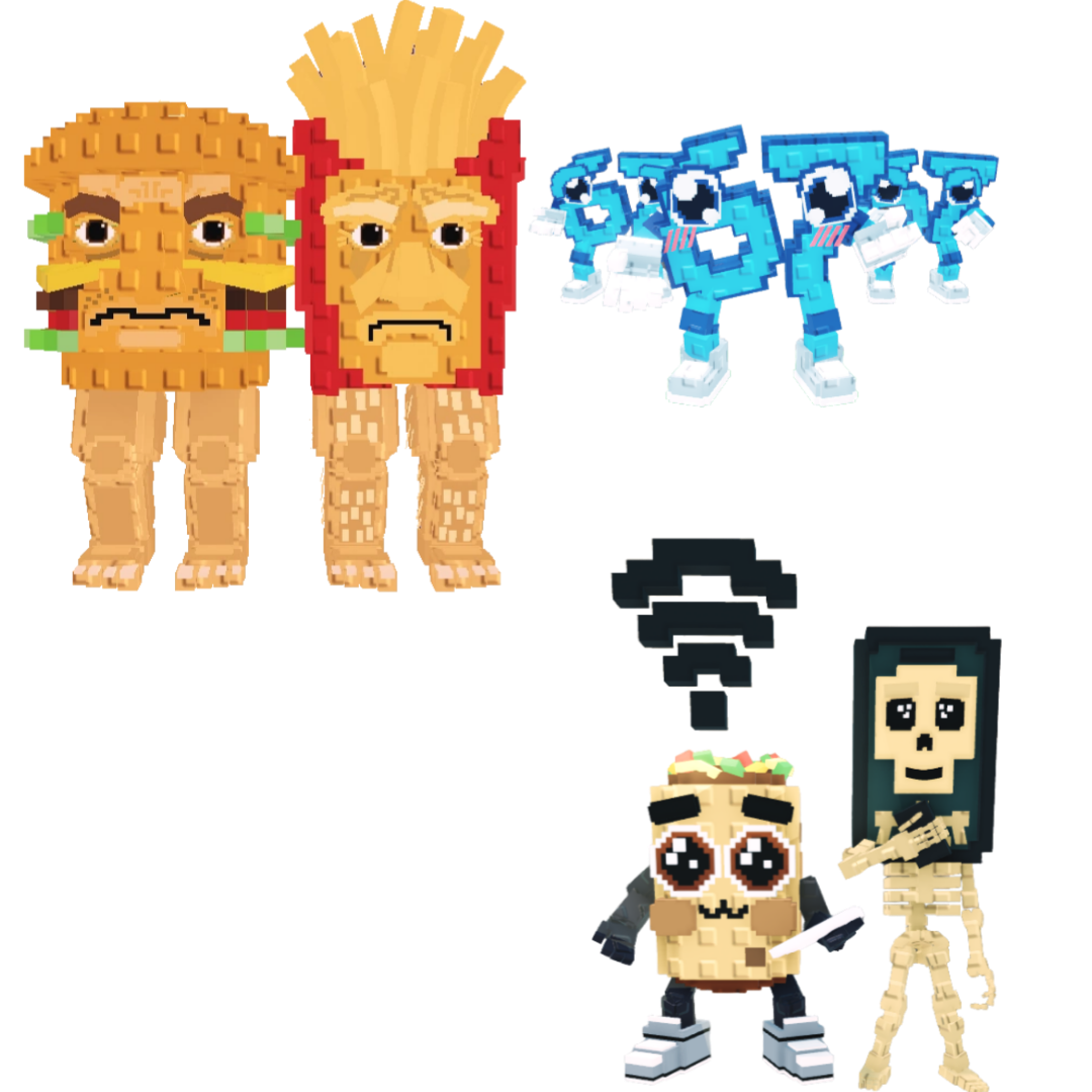 [BUNDLE] - 🍤 1x Burguro And Fryuro 🍤 1x Los 67 (Six Seven) 🍤 1x Los Mobilis