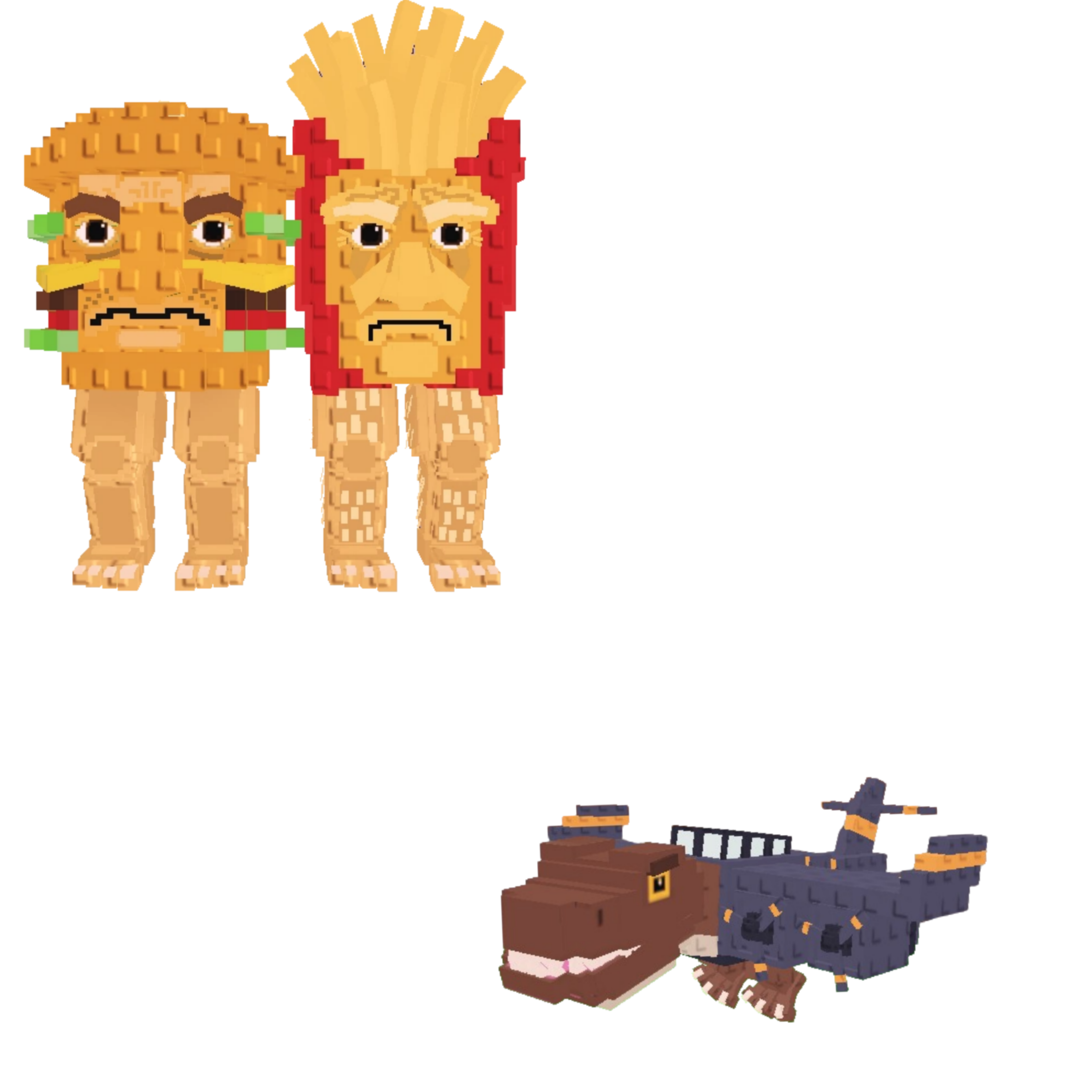 [BUNDLE] - 🍪 1x Burguro And Fryuro 🍪 1x Nuclearo Dinossauro