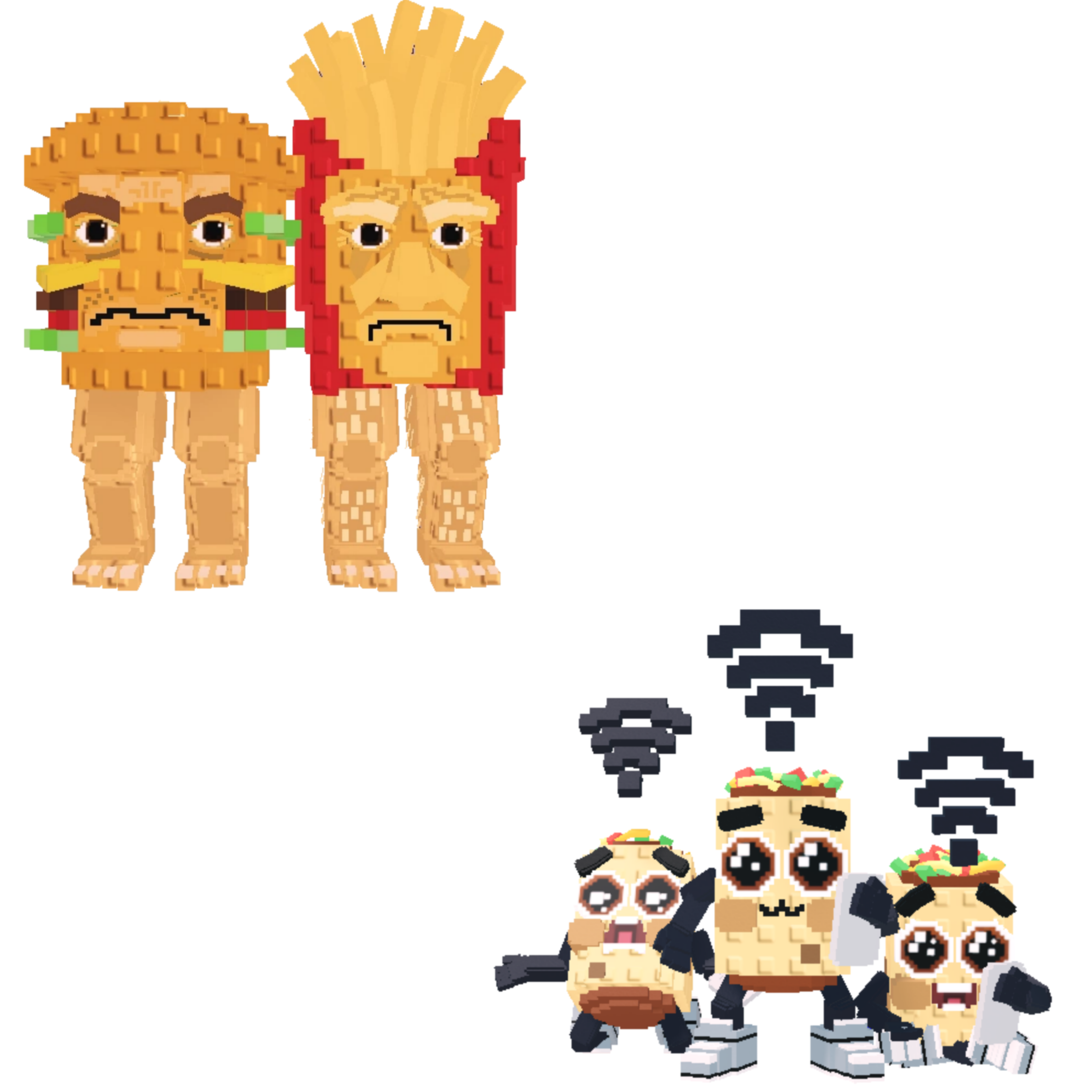 [BUNDLE] - 🎂 1x Burguro And Fryuro 🎂 1x Los Nooo My Hotspotsitos