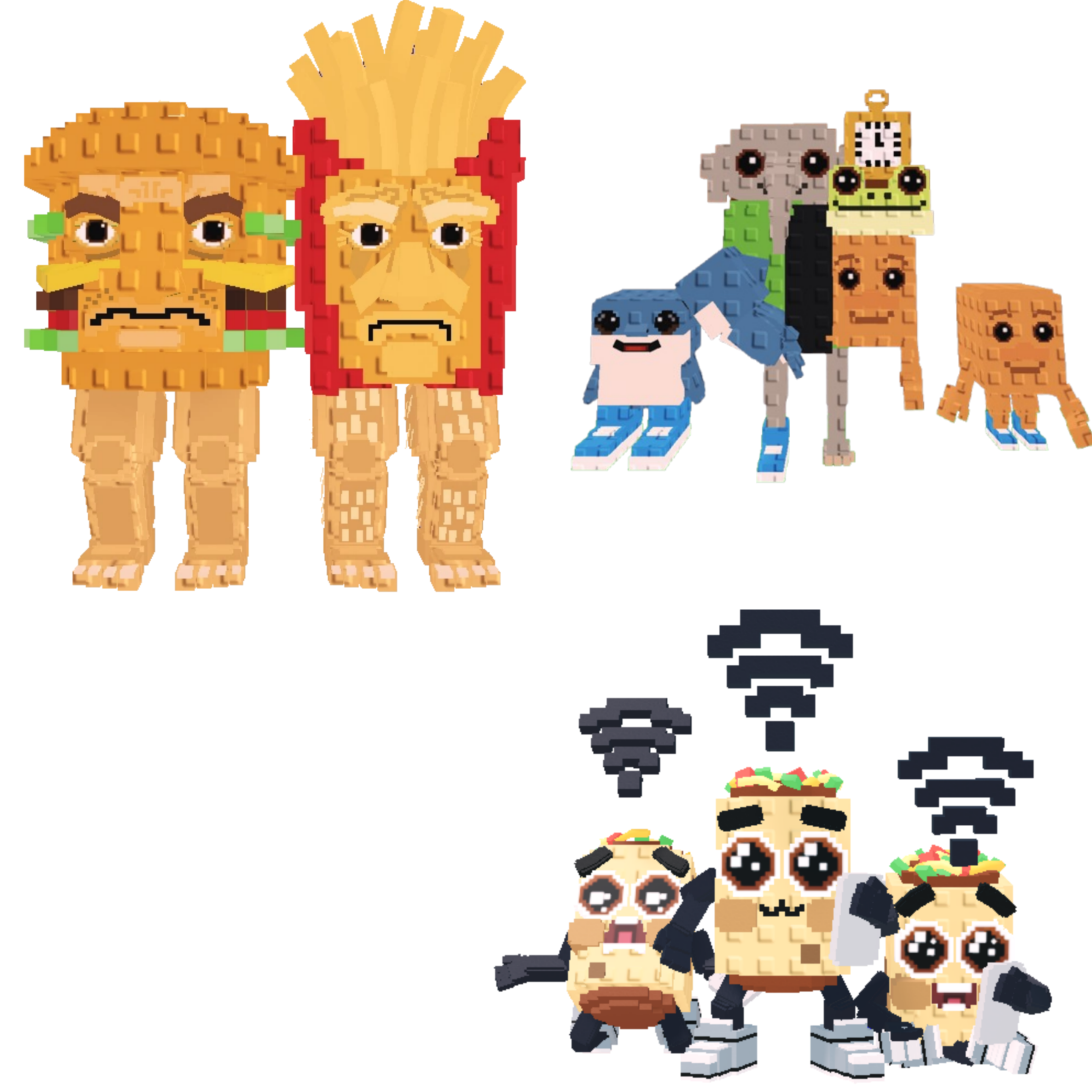 [BUNDLE] - 🍮 1x Burguro And Fryuro 🍮 1x Los Combinasionas 🍮 1x Los Nooo My Hotspotsitos
