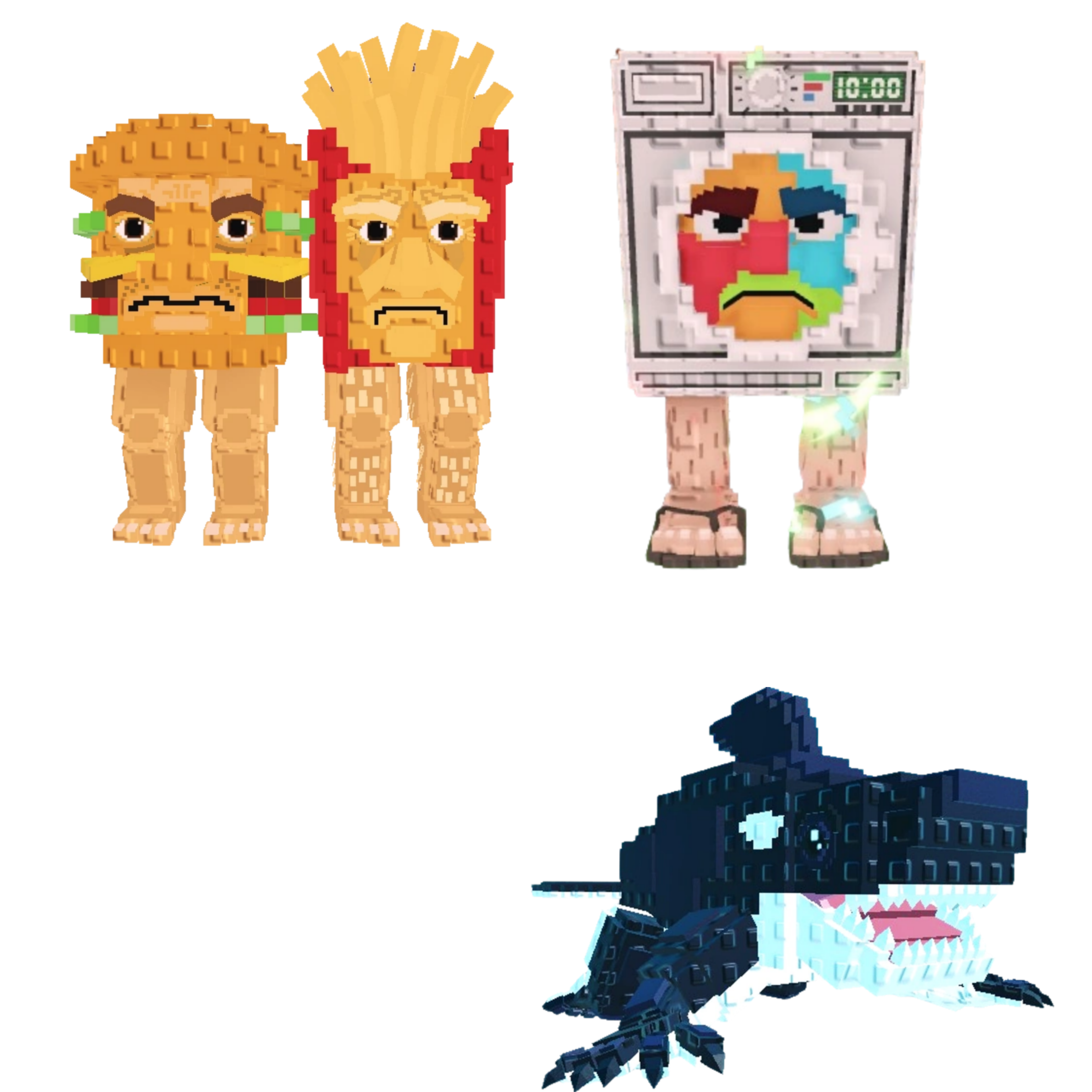[BUNDLE] - 🐮 1x Burguro And Fryuro 🐮 1x Orcaledon 🐮 1x Lavadorito Spinito