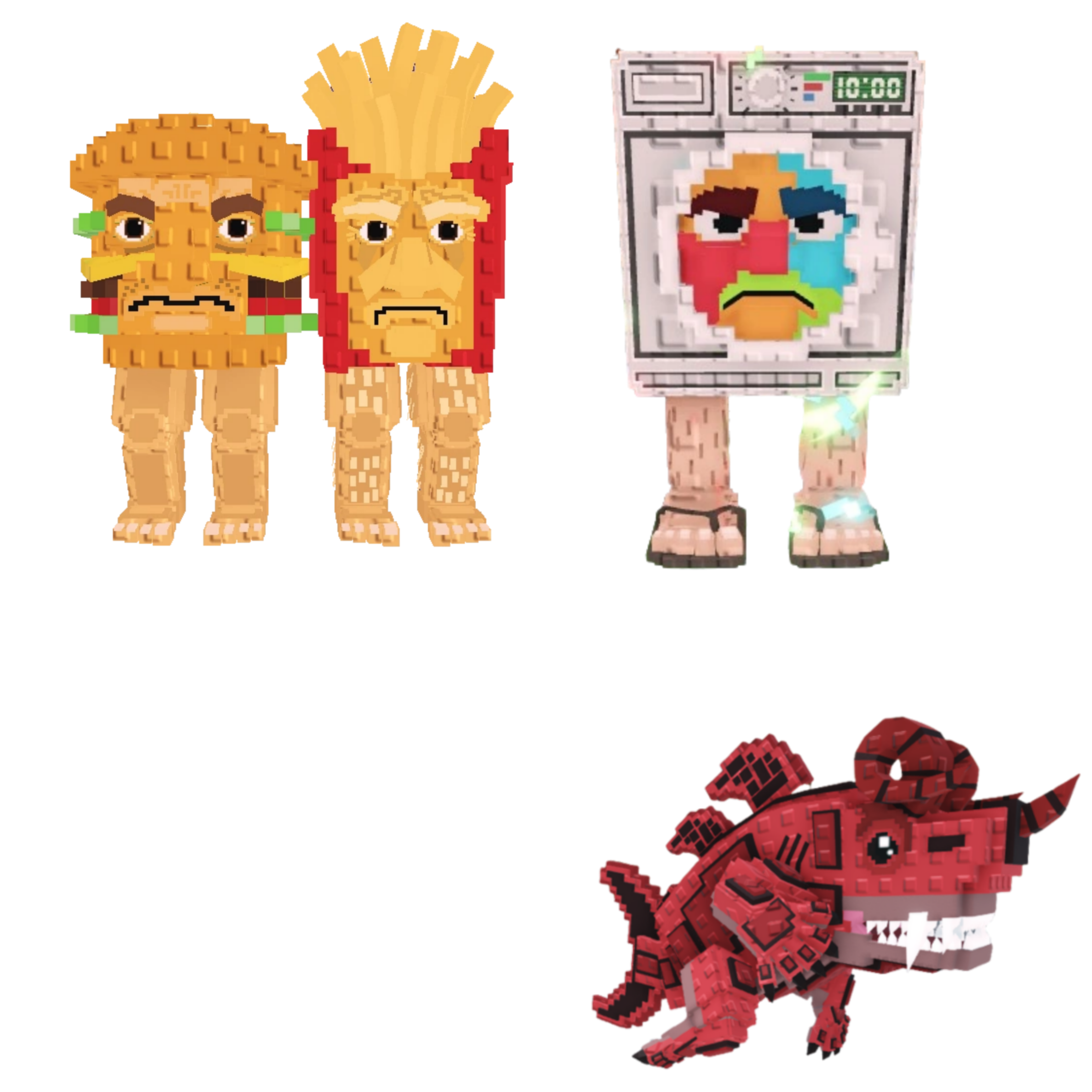 [BUNDLE] - 🐂 1x Burguro And Fryuro 🐂 1x Lavadorito Spinito 🐂 1x Eviledon