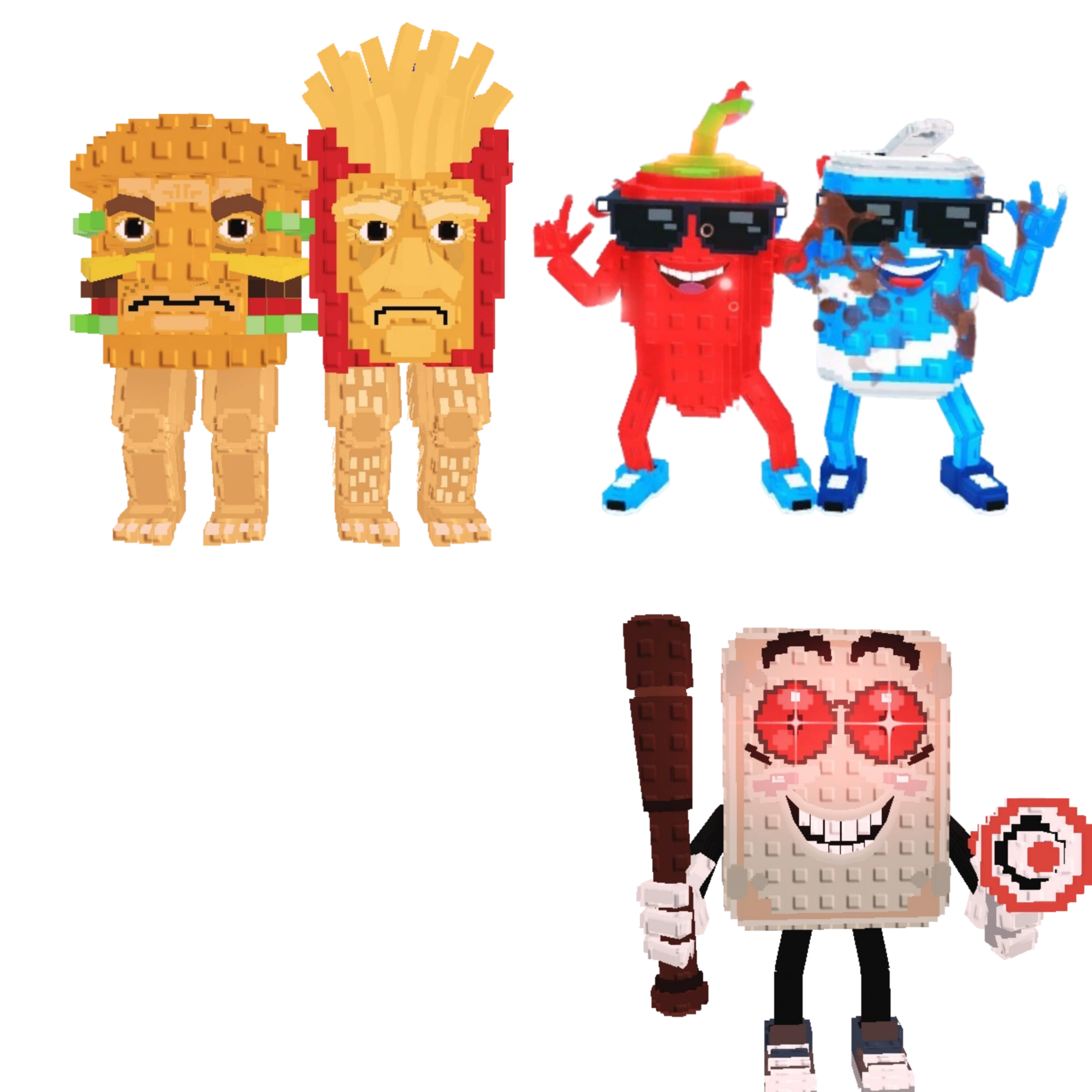 [BUNDLE] - 🐄 1x Burguro And Fryuro 🐄 1x Swaggy Bros 🐄 1x Tang Tang Keletang