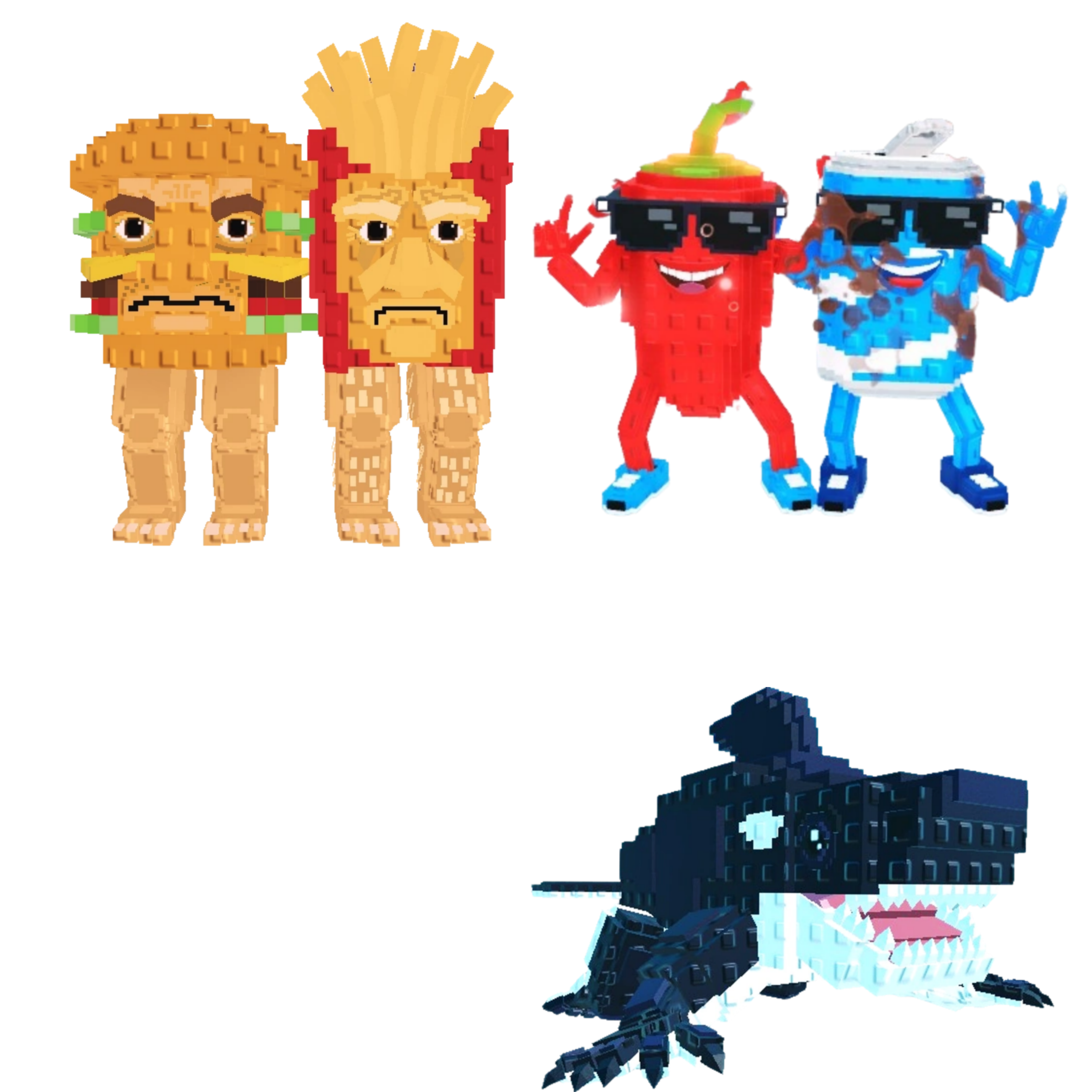 [BUNDLE] - 🐷 1x Burguro And Fryuro 🐷 1x Orcaledon 🐷 1x Swaggy Bros