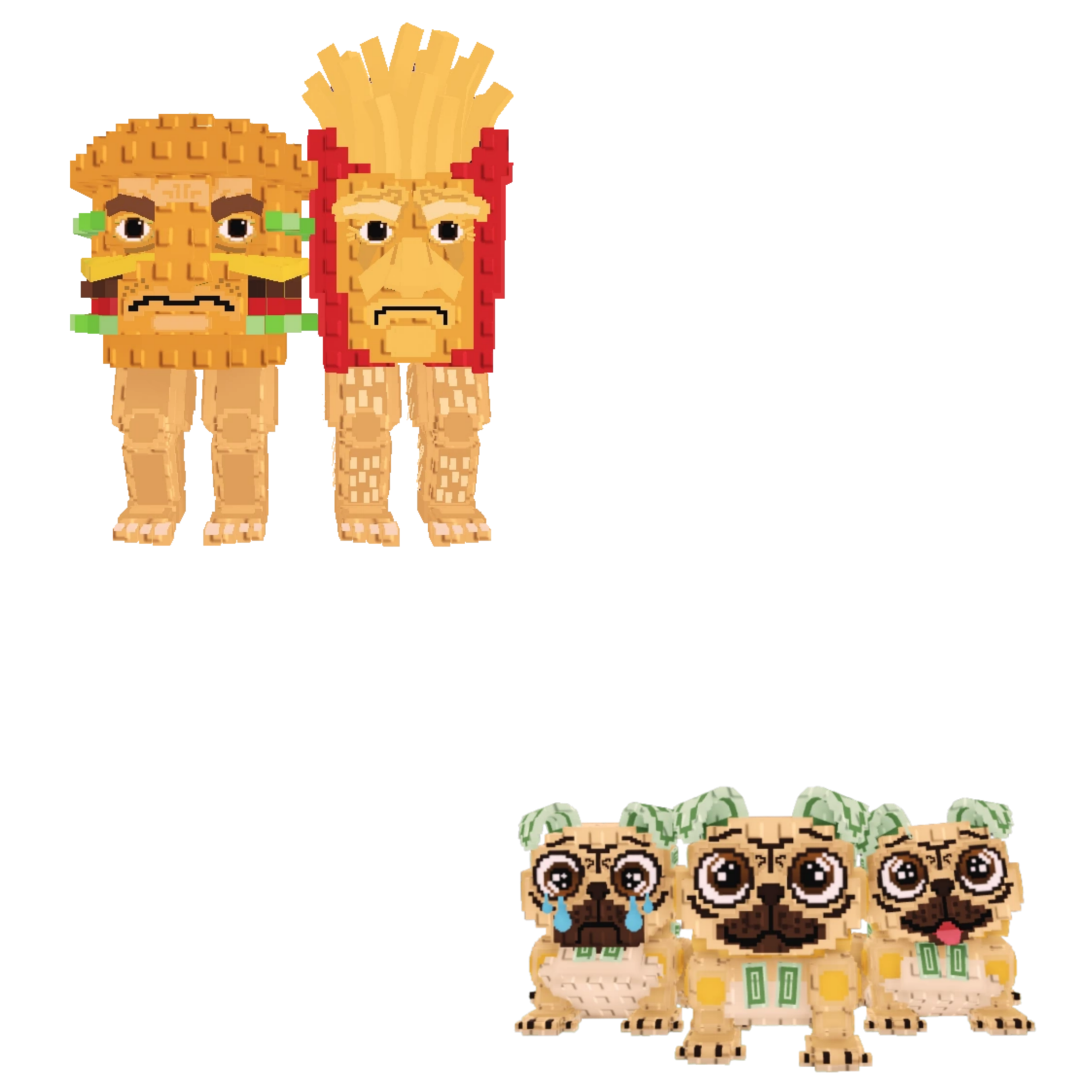 [BUNDLE] - 🐪 1x Burguro And Fryuro 🐪 1x Los Puggies