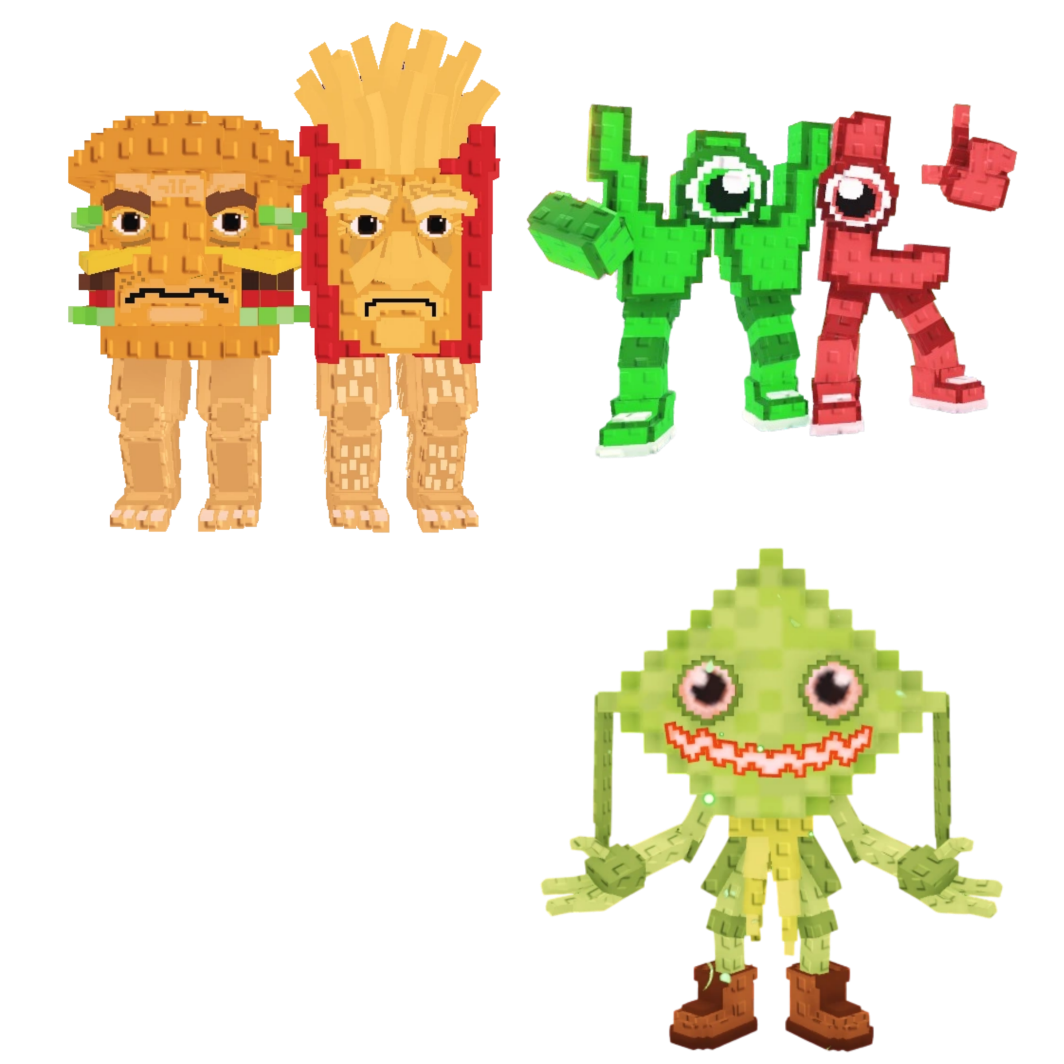 [BUNDLE] - 🐿️ 1x Burguro And Fryuro 🐿️ 1x W or L (WorL) 🐿️ 1x Ketupat Kepat