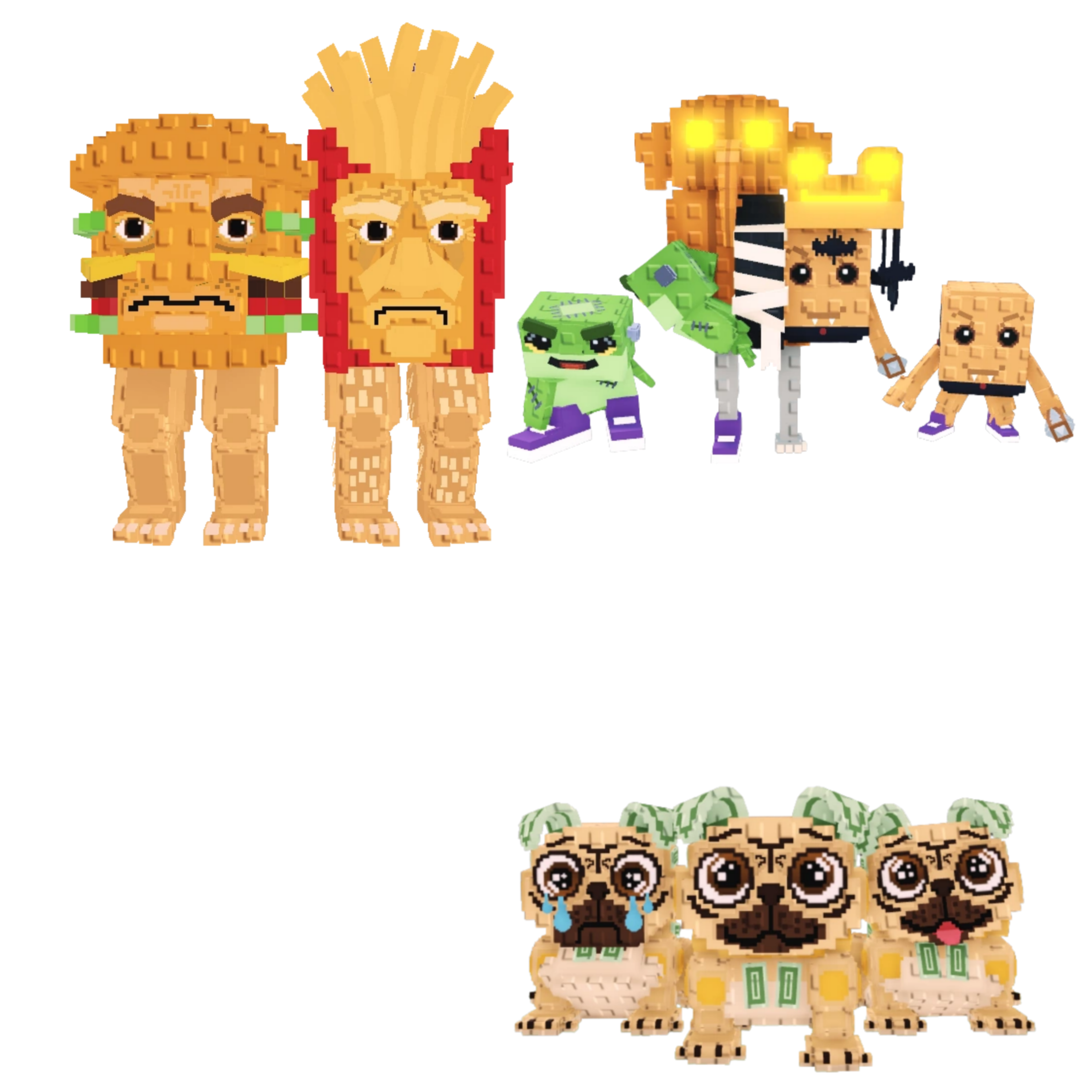 [BUNDLE] - 🐨 1x Burguro And Fryuro 🐨 1x Los Spooky Combinasionas 🐨 1x Los Puggies