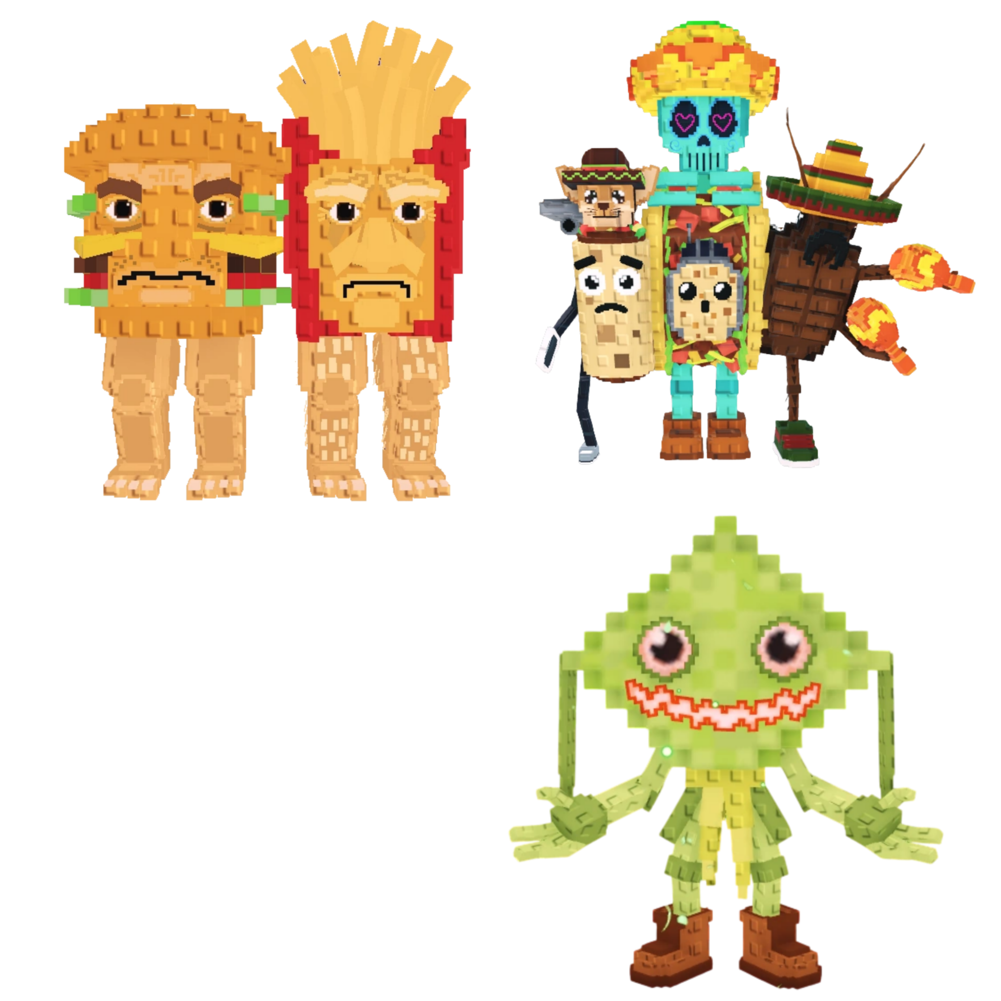 [BUNDLE] - 🦥 1x Burguro And Fryuro 🦥 1x La Taco Combinasion 🦥 1x Ketupat Kepat