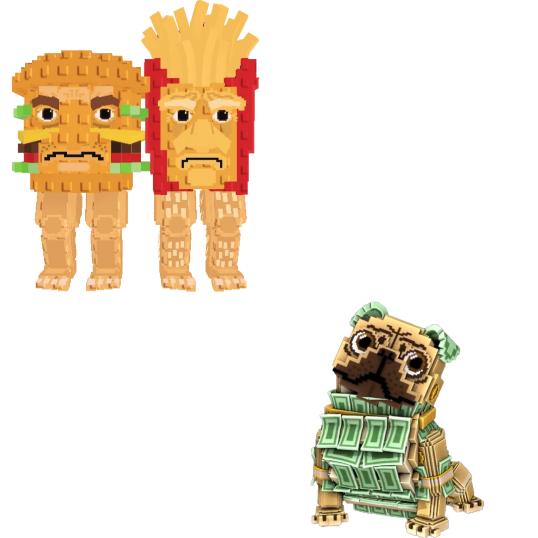 [BUNDLE] - 🦦 1x Burguro And Fryuro 🦦 1x Money Money Puggy