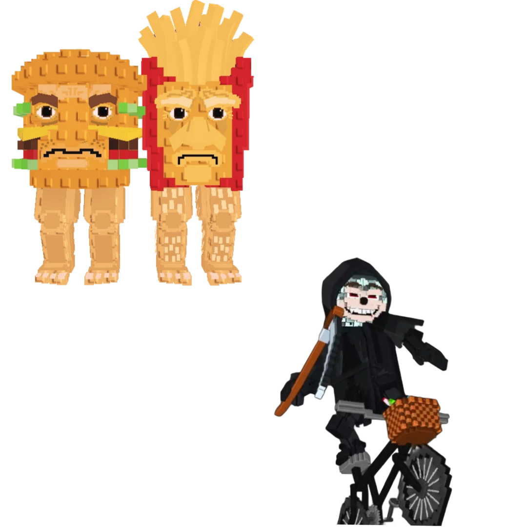 [BUNDLE] - 🦘 1x Burguro And Fryuro 🦘 1x Mieteteira Bicicleteira