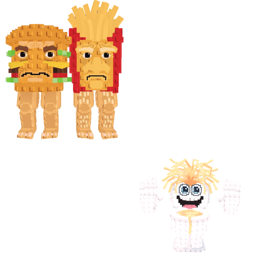 [BUNDLE] - 🐣 1x Burguro And Fryuro 🐣 1x Spaghetti Tualetti
