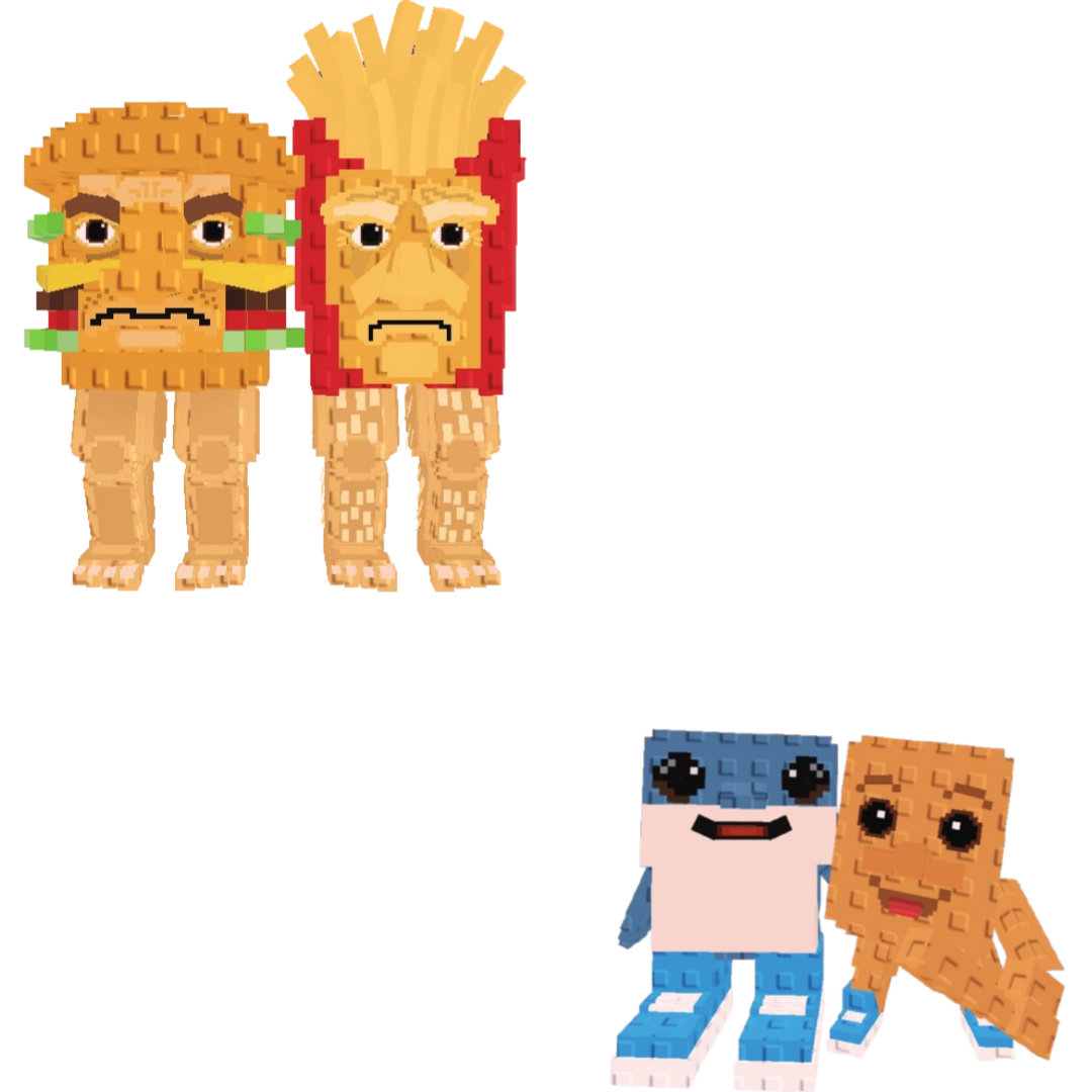 [BUNDLE] - 🐤 1x Burguro And Fryuro 🐤 1x Los Bros