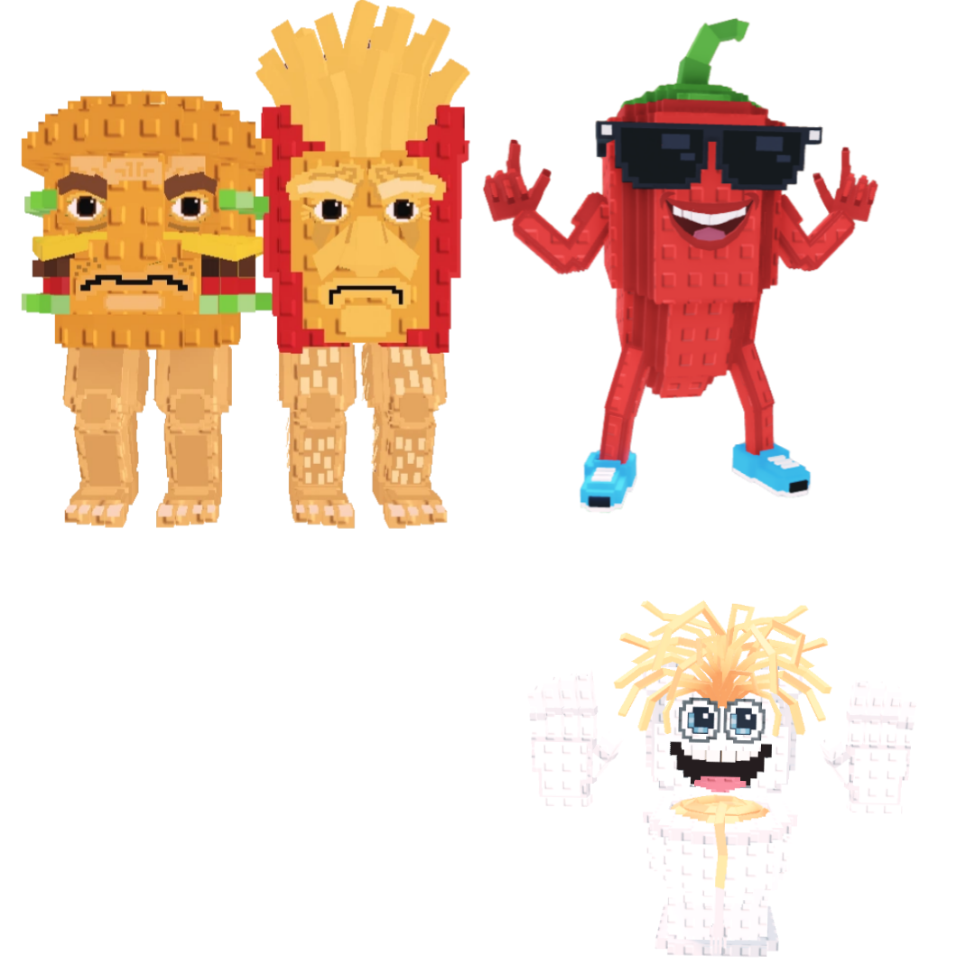 [BUNDLE] - 🕊️ 1x Burguro And Fryuro 🕊️ 1x Chillin Chili🕊️ 1x Spaghetti Tualetti