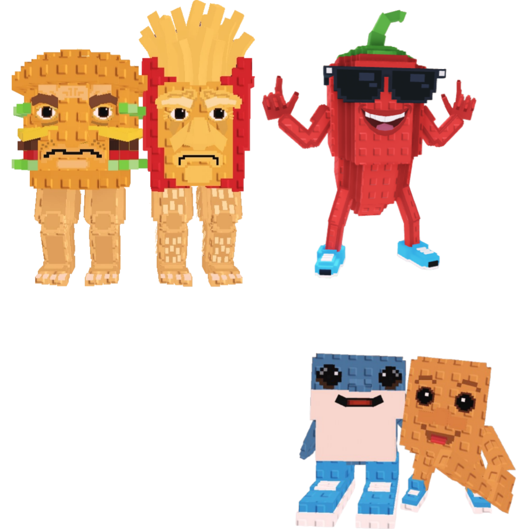[BUNDLE] - 🦅 1x Burguro And Fryuro 🦅 1x Chillin Chili 🦅 1x Los Bros