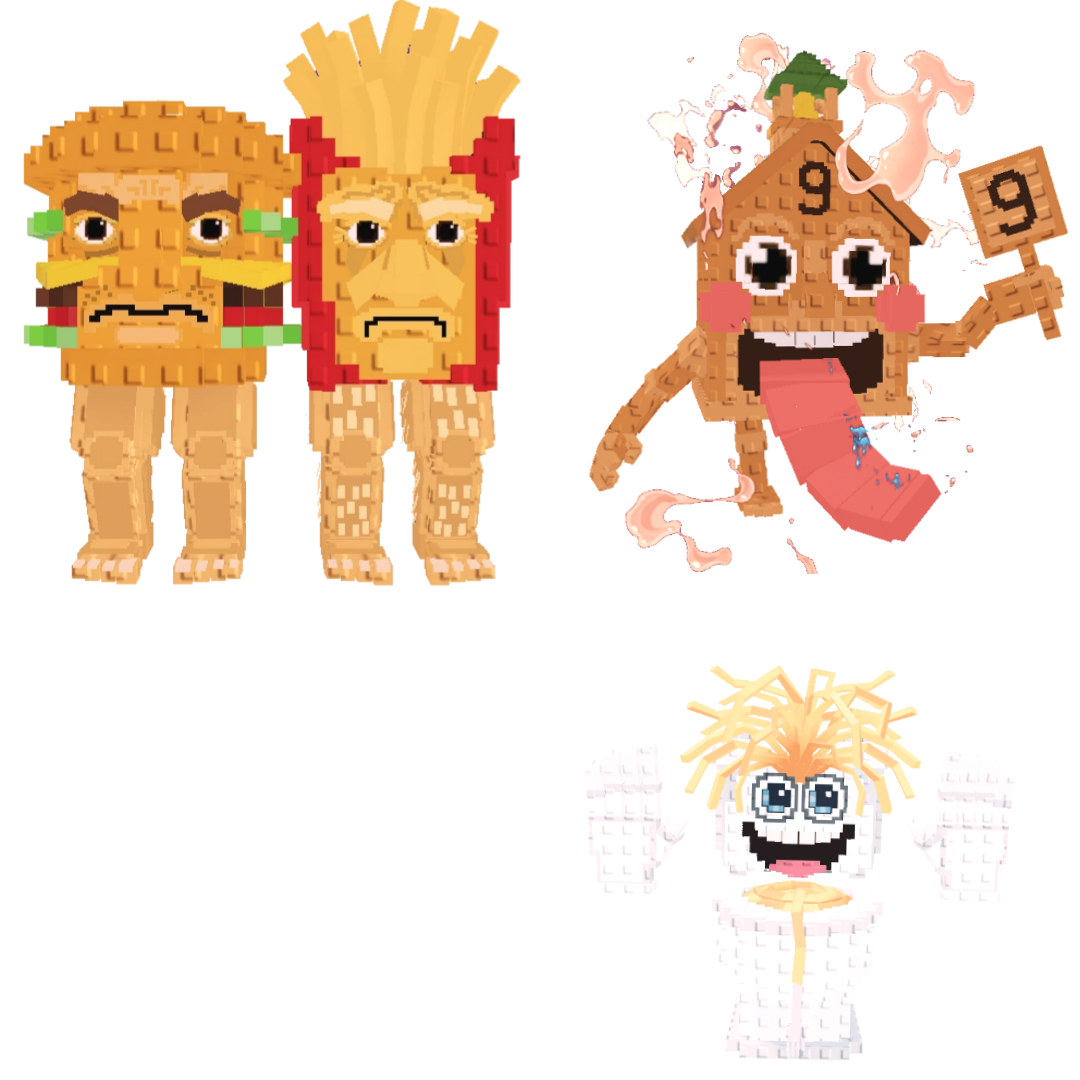 [BUNDLE] - 🐢 1x Burguro And Fryuro 🐢 1x Spaghetti Tualetti 🐢 1x Esok Sekolah