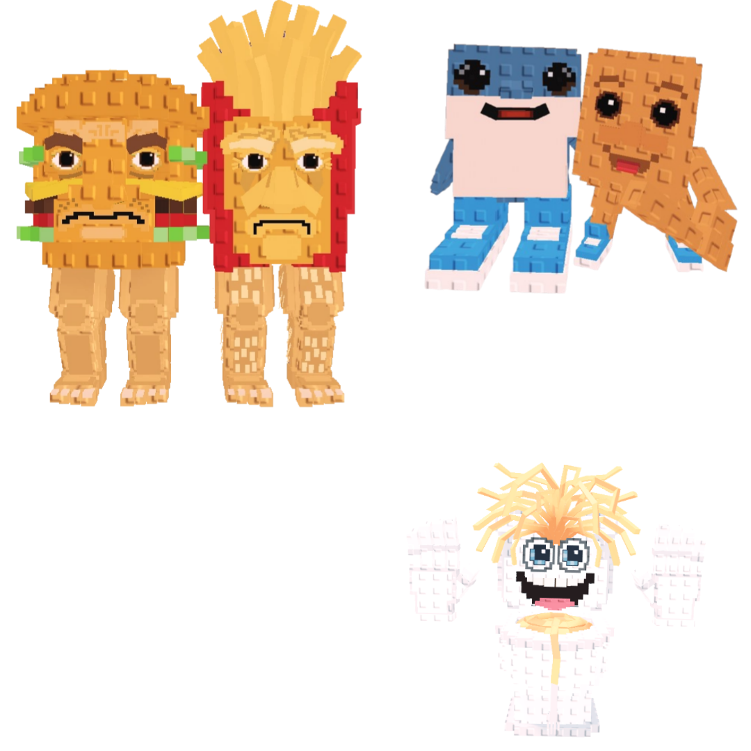 [BUNDLE] - 🐍 1x Burguro And Fryuro 🐍 1x Los Bros 🐍 1x Spaghetti Tualetti