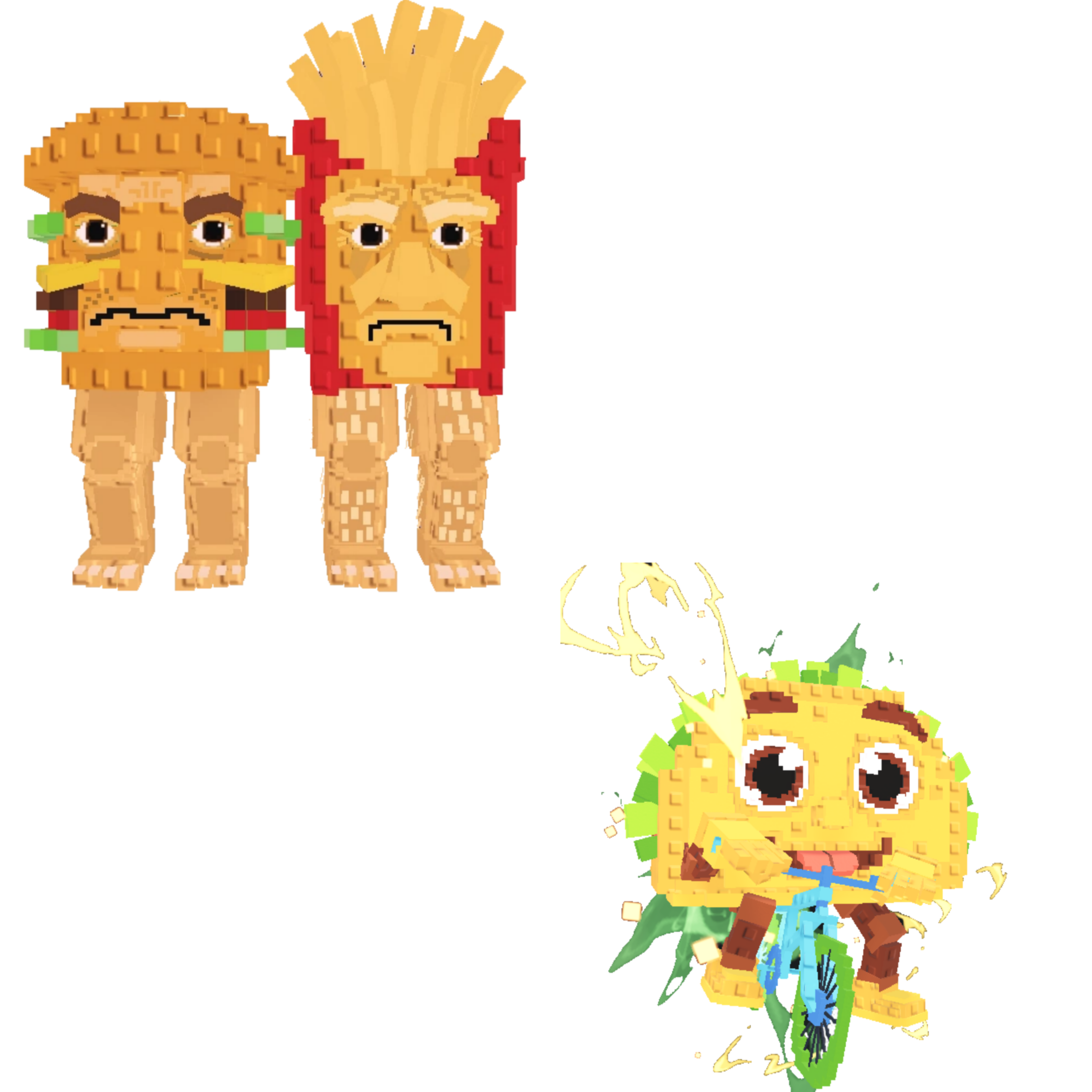 [BUNDLE] - 🦕 1x Burguro And Fryuro 🦕1x Tacorita Bicicleta