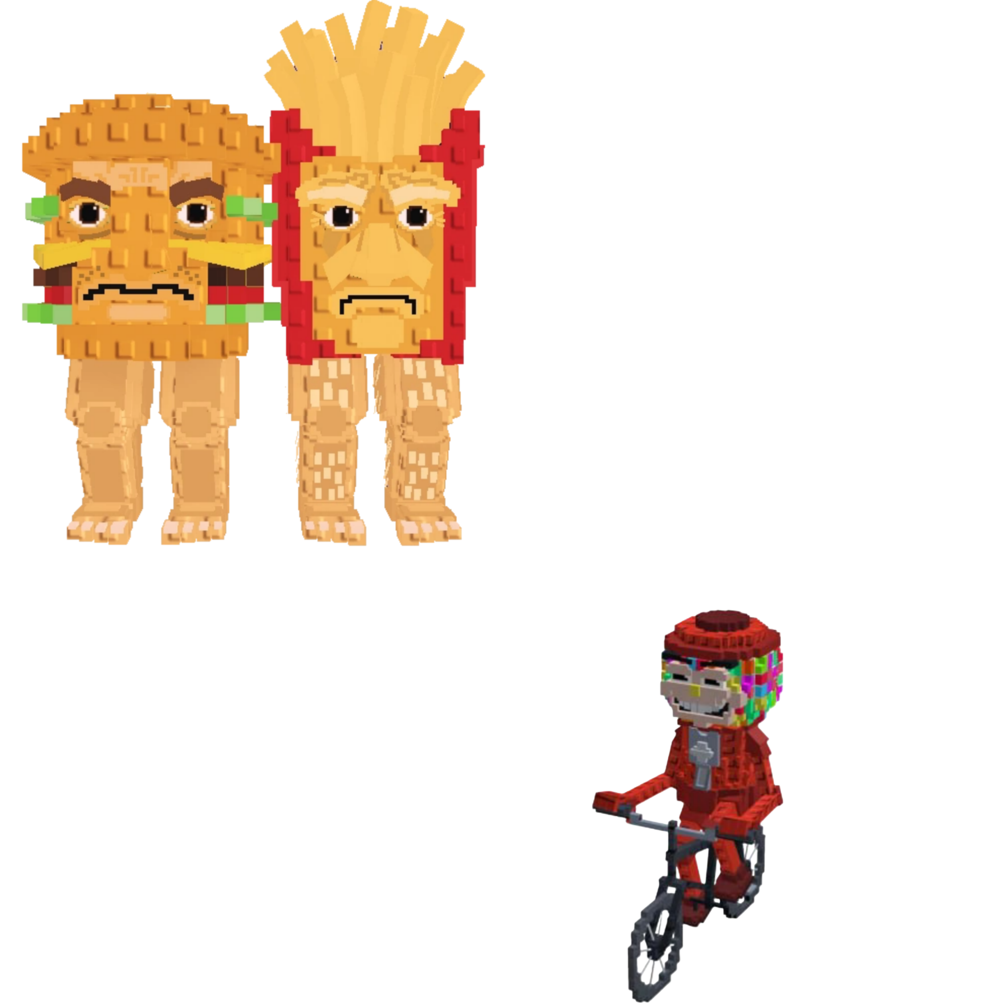 [BUNDLE] - 🦖 1x Burguro And Fryuro 🦖 1x Chicleteira Bicicleteira