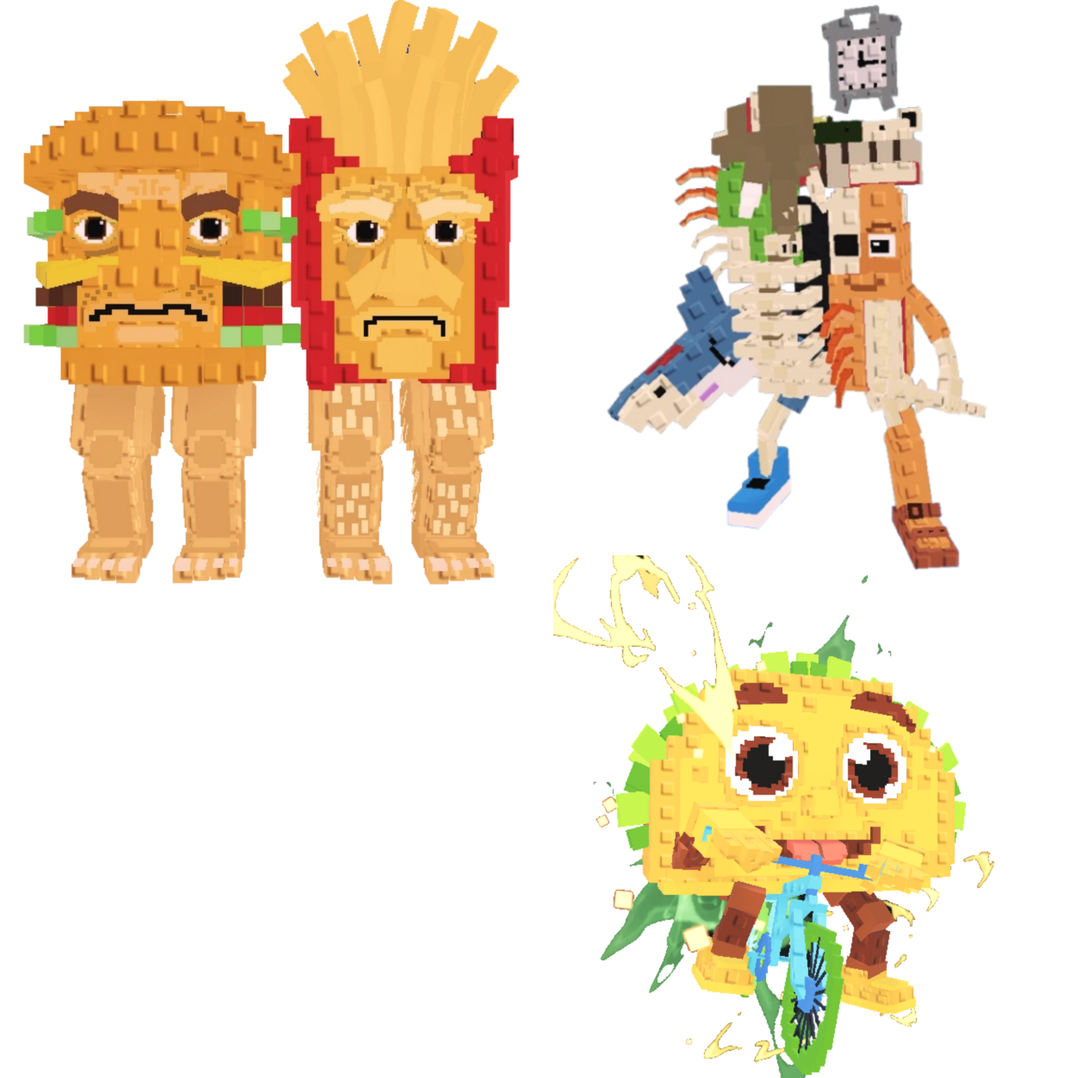 [BUNDLE] - 🐋 1x Burguro And Fryuro 🐋 1x La Extinct Grande 🐋 1x Tacorita Bicicleta