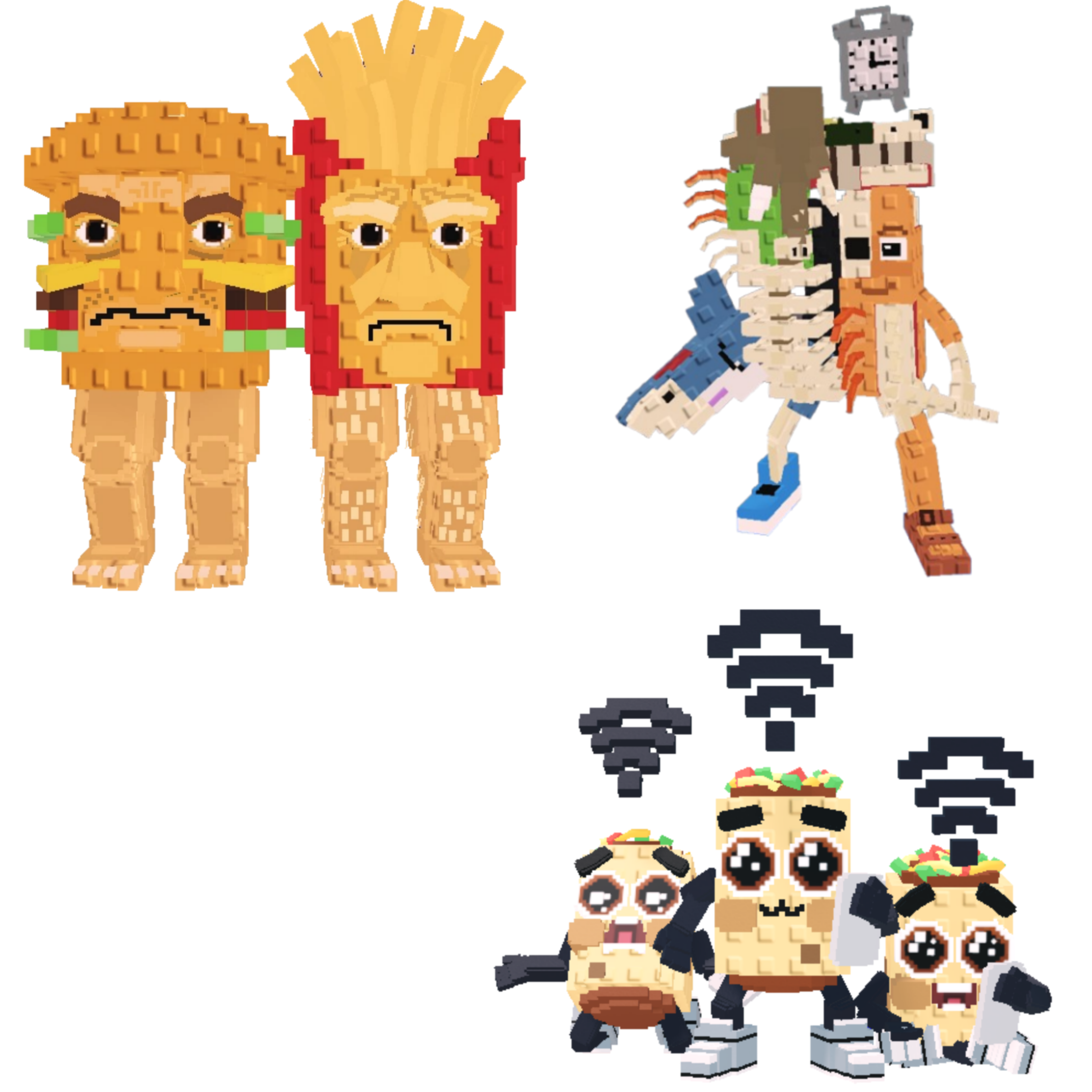 [BUNDLE] - 🦈 1x Burguro And Fryuro 🦈 1x La Extinct Grande 🦈 1x Los Nooo My Hotspotsitos