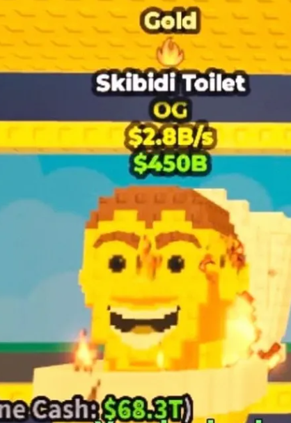 Gold Skibidi Toilet - 2.8 B/s