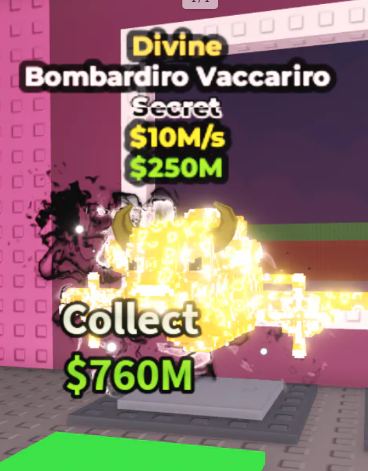 💮Bombardiro Vaccariro Divine Very RARE - 10 M/s - FAST DELIVERY 💮