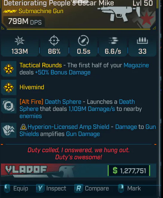 🟦🟦🟦Modded 799M Dps Submachine Gun Weapons PC/XBOX/PS5🟦🟦🟦🟦🟦