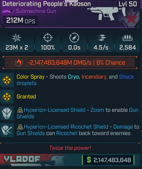 🟦🟦🟦Modded 212M Dps Submachine Gun Weapons PC/XBOX/PS5🟦🟦🟦
